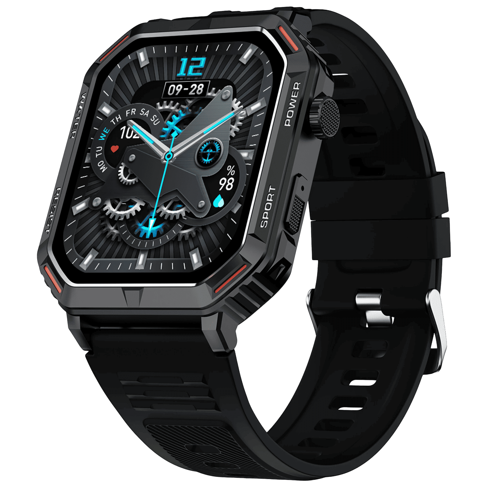 FIRE-BOLTT Commando Smartwatch with Bluetooth Calling (49.5mm AMOLED Display, IP68 Water Resistant, Silver Black Strap) FIRE-BOLTT Commando Smartwatch with Bluetooth Calling (49.5mm AMOLED Display, IP68 Water Resistant, Silver Black Strap)_4