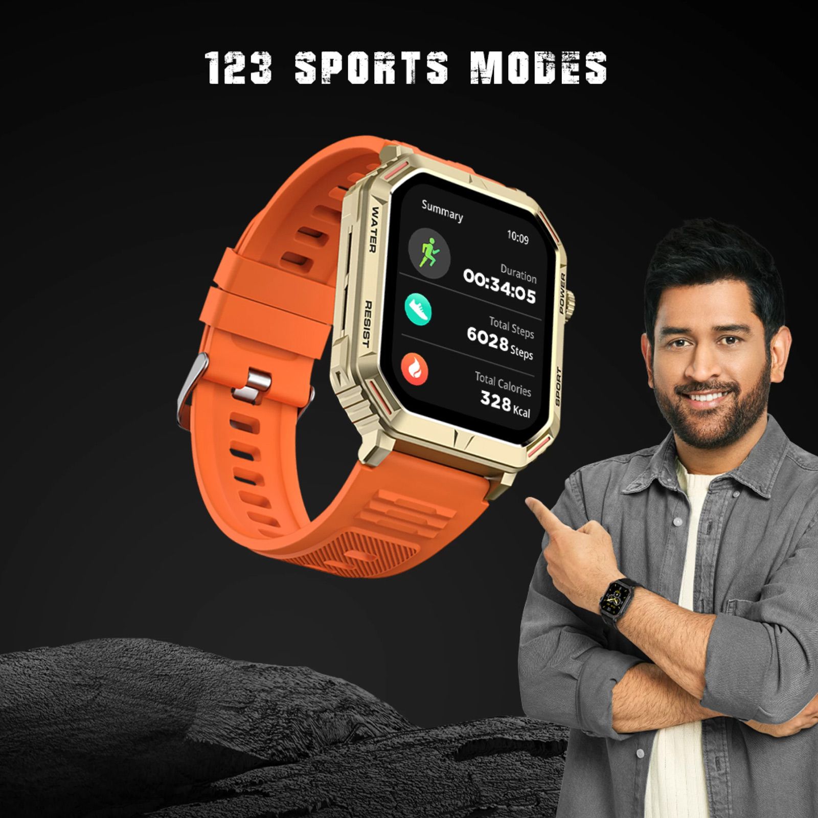 FIRE-BOLTT Commando Smartwatch with Bluetooth Calling (49.5mm AMOLED Display, IP68 Water Resistant, Orange Strap) FIRE-BOLTT Commando Smartwatch with Bluetooth Calling (49.5mm AMOLED Display, IP68 Water Resistant, Orange Strap)_7