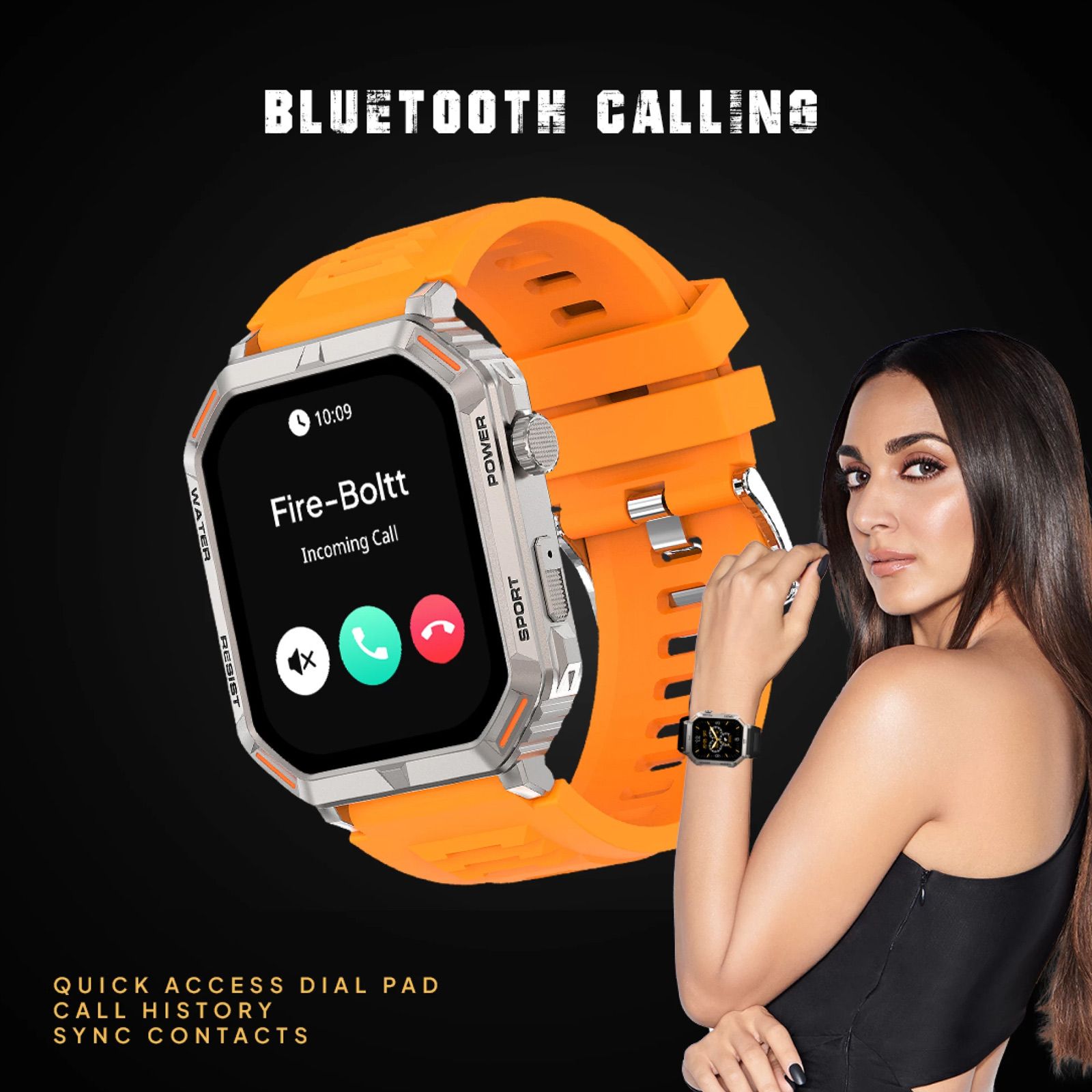 FIRE-BOLTT Commando Smartwatch with Bluetooth Calling (49.5mm AMOLED Display, IP68 Water Resistant, Orange Strap) FIRE-BOLTT Commando Smartwatch with Bluetooth Calling (49.5mm AMOLED Display, IP68 Water Resistant, Orange Strap)_8
