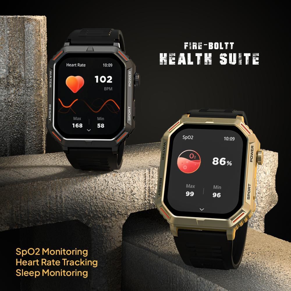 FIRE-BOLTT Commando Smartwatch with Bluetooth Calling (49.5mm AMOLED Display, IP68 Water Resistant, Orange Strap) FIRE-BOLTT Commando Smartwatch with Bluetooth Calling (49.5mm AMOLED Display, IP68 Water Resistant, Orange Strap)_14