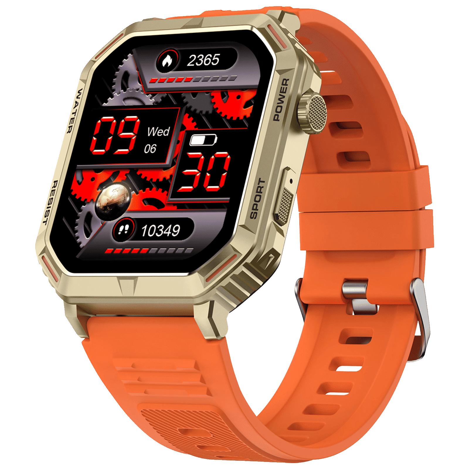FIRE-BOLTT Commando Smartwatch with Bluetooth Calling (49.5mm AMOLED Display, IP68 Water Resistant, Orange Strap) FIRE-BOLTT Commando Smartwatch with Bluetooth Calling (49.5mm AMOLED Display, IP68 Water Resistant, Orange Strap)_4