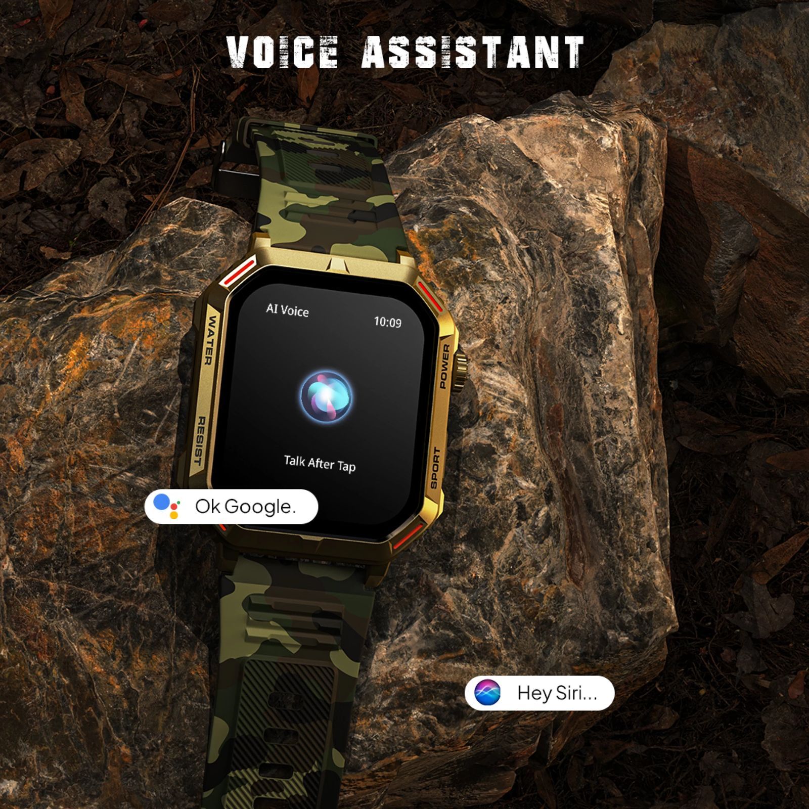 FIRE-BOLTT Commando Smartwatch with Bluetooth Calling (49.5mm AMOLED Display, IP68 Water Resistant, Camo Green Strap)_12