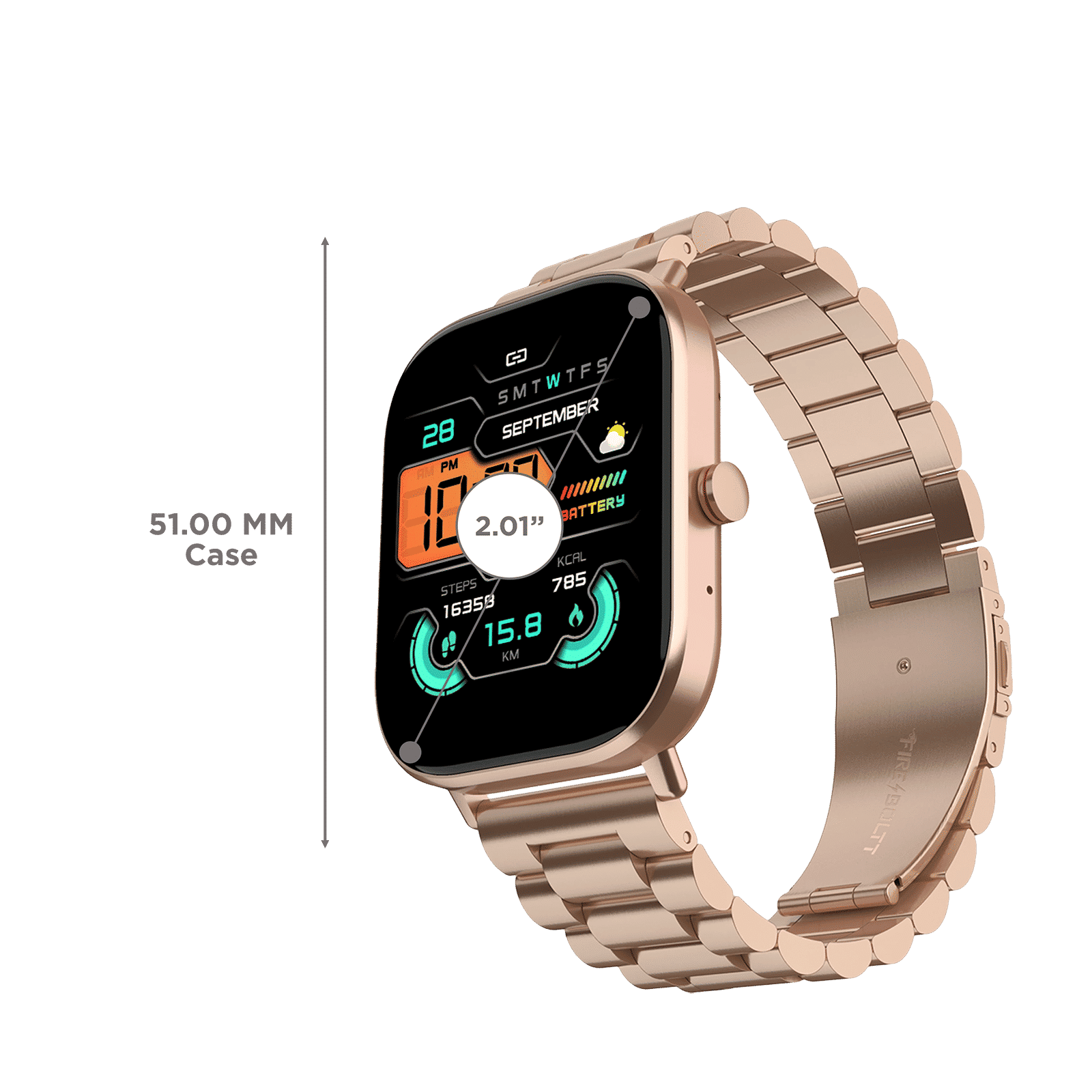 FIRE-BOLTT Starlight Smartwatch with Bluetooth Calling (51mm TFT HD Display, IP68 Water Resistant, Rose Gold Strap) FIRE-BOLTT Starlight Smartwatch with Bluetooth Calling (51mm TFT HD Display, IP68 Water Resistant, Rose Gold Strap)_3
