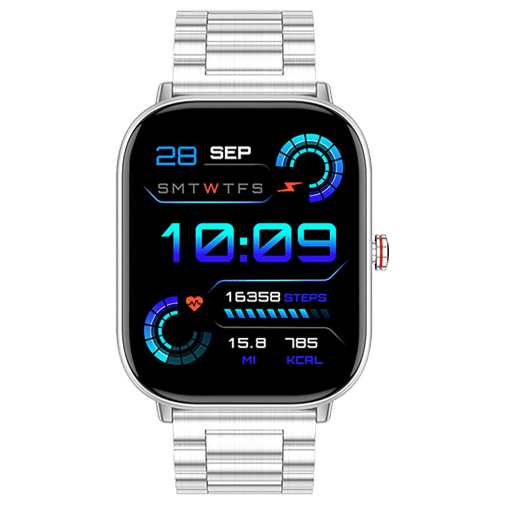 FIRE-BOLTT Starlight Smartwatch with Bluetooth Calling (51mm TFT HD Display, IP68 Water Resistant, Silver Strap)_1