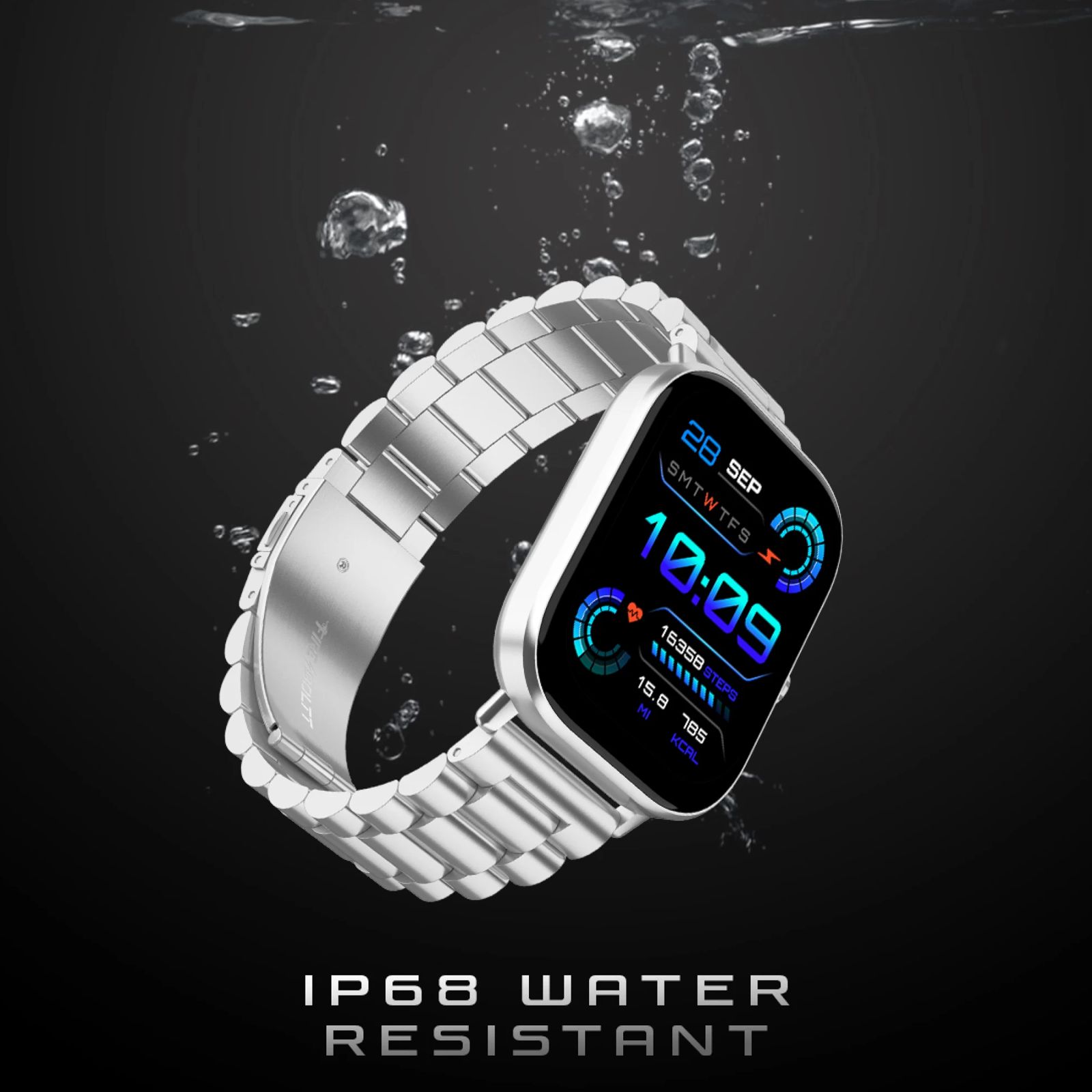 FIRE-BOLTT Starlight Smartwatch with Bluetooth Calling (51mm TFT HD Display, IP68 Water Resistant, Silver Strap)_8