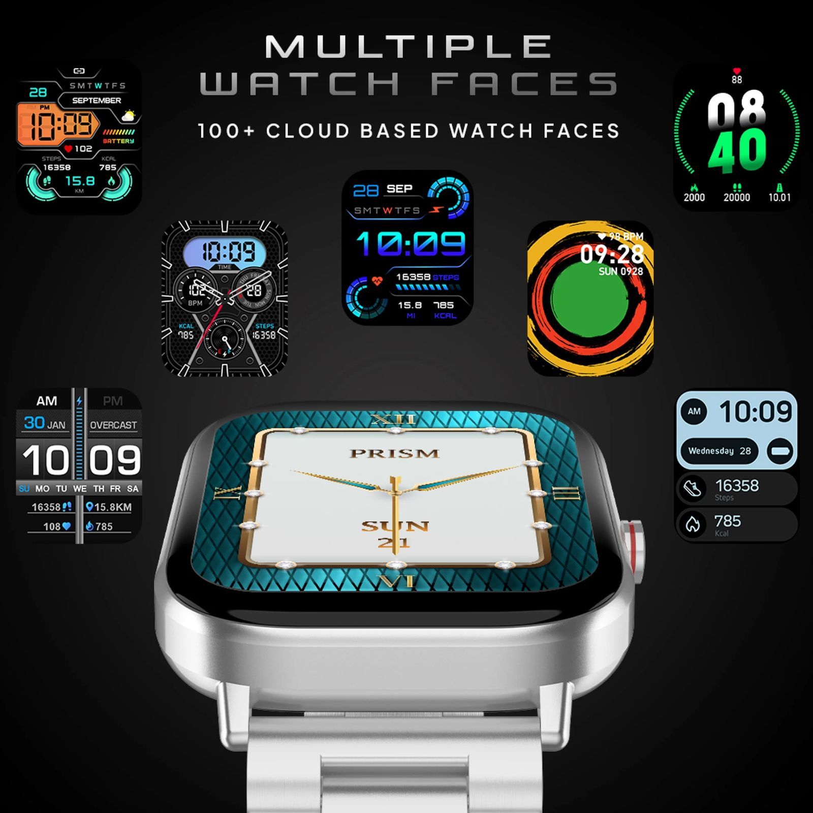 FIRE-BOLTT Starlight Smartwatch with Bluetooth Calling (51mm TFT HD Display, IP68 Water Resistant, Silver Strap)_9