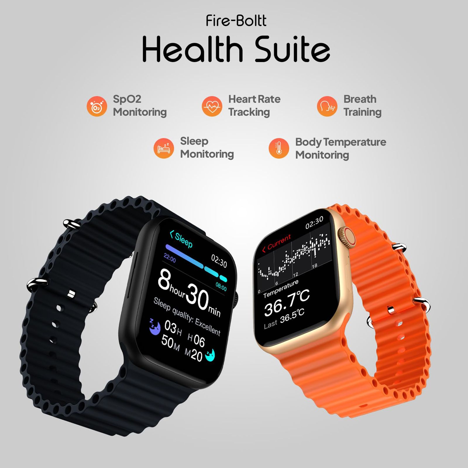 FIRE-BOLTT Vogue Smartwatch with Bluetooth Calling (52mm Display, IP68 Water Resistant, Orange Strap)_4