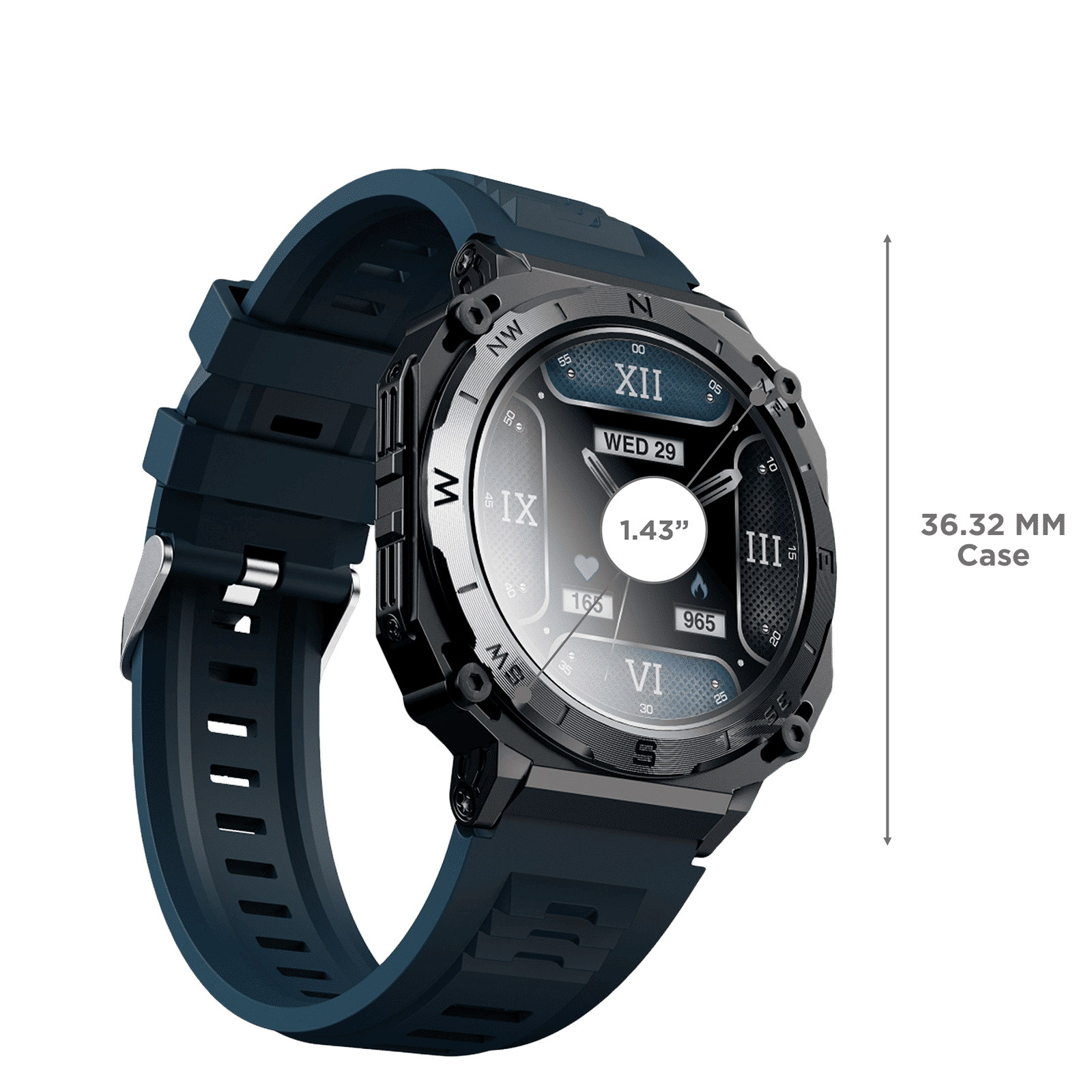 boAt Enigma X500 Smartwatch with Bluetooth Calling (42mm, AMOLED Display, IP68 Water Resistant, Teal Green Strap)_3