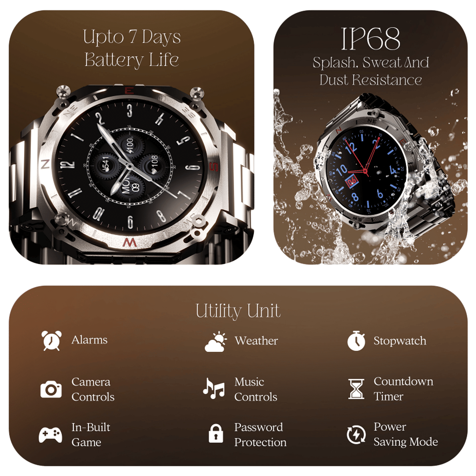boAt Enigma X500 Smartwatch with Bluetooth Calling (42mm, AMOLED Display, IP68 Water Resistant, Classic Silver Strap)_5