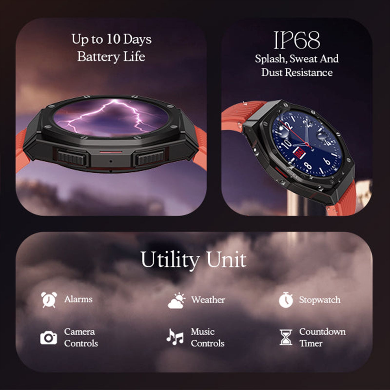 boAt Enigma X600 Smartwatch with Bluetooth Calling (42mm, AMOLED Display, IP68 Water Resistant, Royal Orange Strap) boAt Enigma X600 Smartwatch with Bluetooth Calling (42mm, AMOLED Display, IP68 Water Resistant, Royal Orange Strap)_9