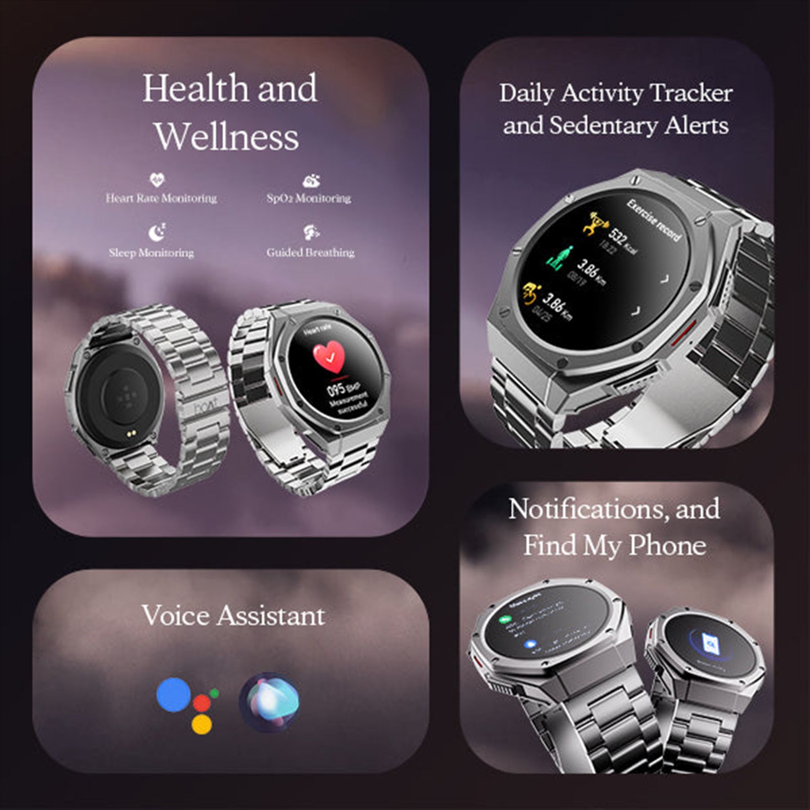 boAt Enigma X600 Smartwatch with Bluetooth Calling (42mm, AMOLED Display, IP68 Water Resistant, Classic Silver Strap)_7