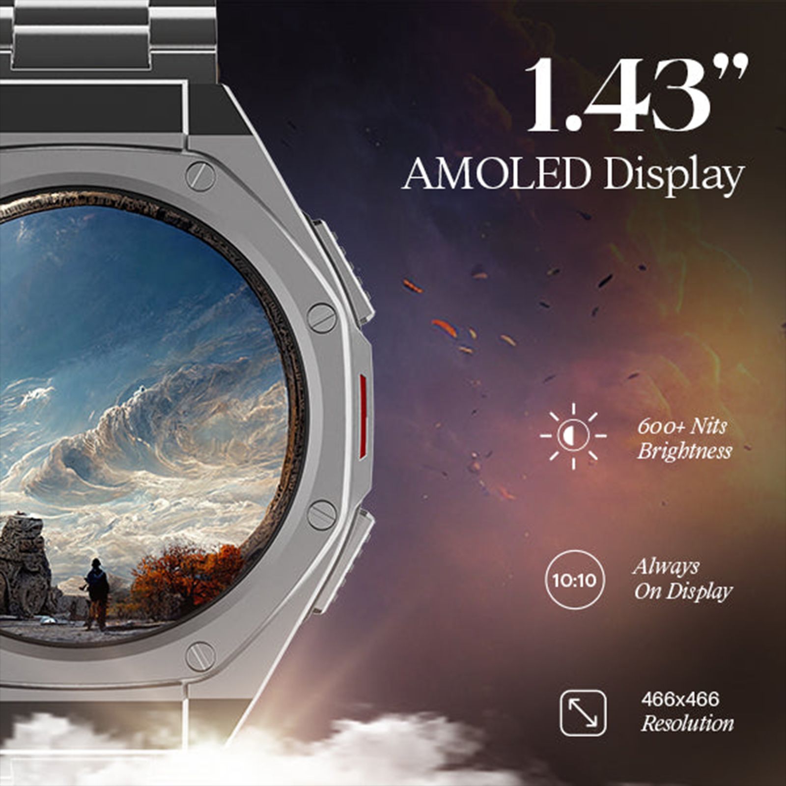 boAt Enigma X600 Smartwatch with Bluetooth Calling (42mm, AMOLED Display, IP68 Water Resistant, Classic Silver Strap)_11