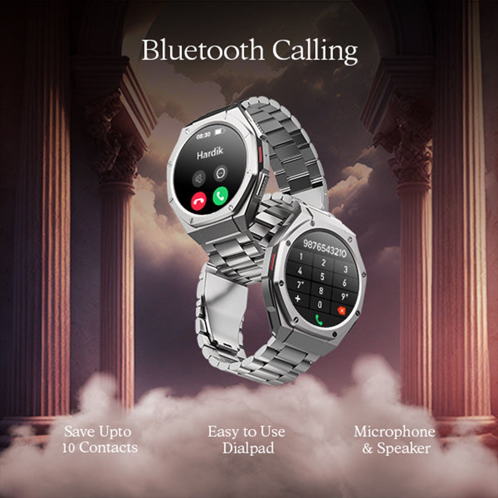 boAt Enigma X600 Smartwatch with Bluetooth Calling (42mm, AMOLED Display, IP68 Water Resistant, Classic Silver Strap)_12