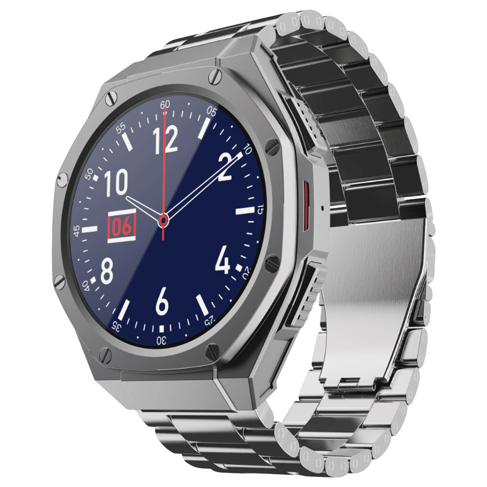 boAt Enigma X600 Smartwatch with Bluetooth Calling (42mm, AMOLED Display, IP68 Water Resistant, Classic Silver Strap)_4