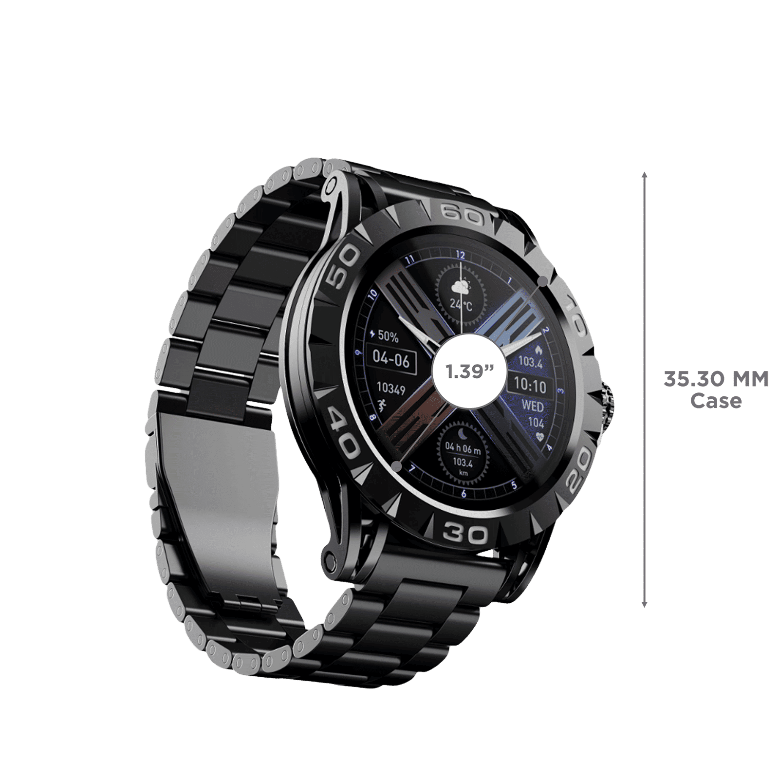 boAt Enigma Z30 Smartwatch with Bluetooth Calling (36.3mm AMOLED Display, IP67 Sweat Resistant, Classic Black Strap)_3