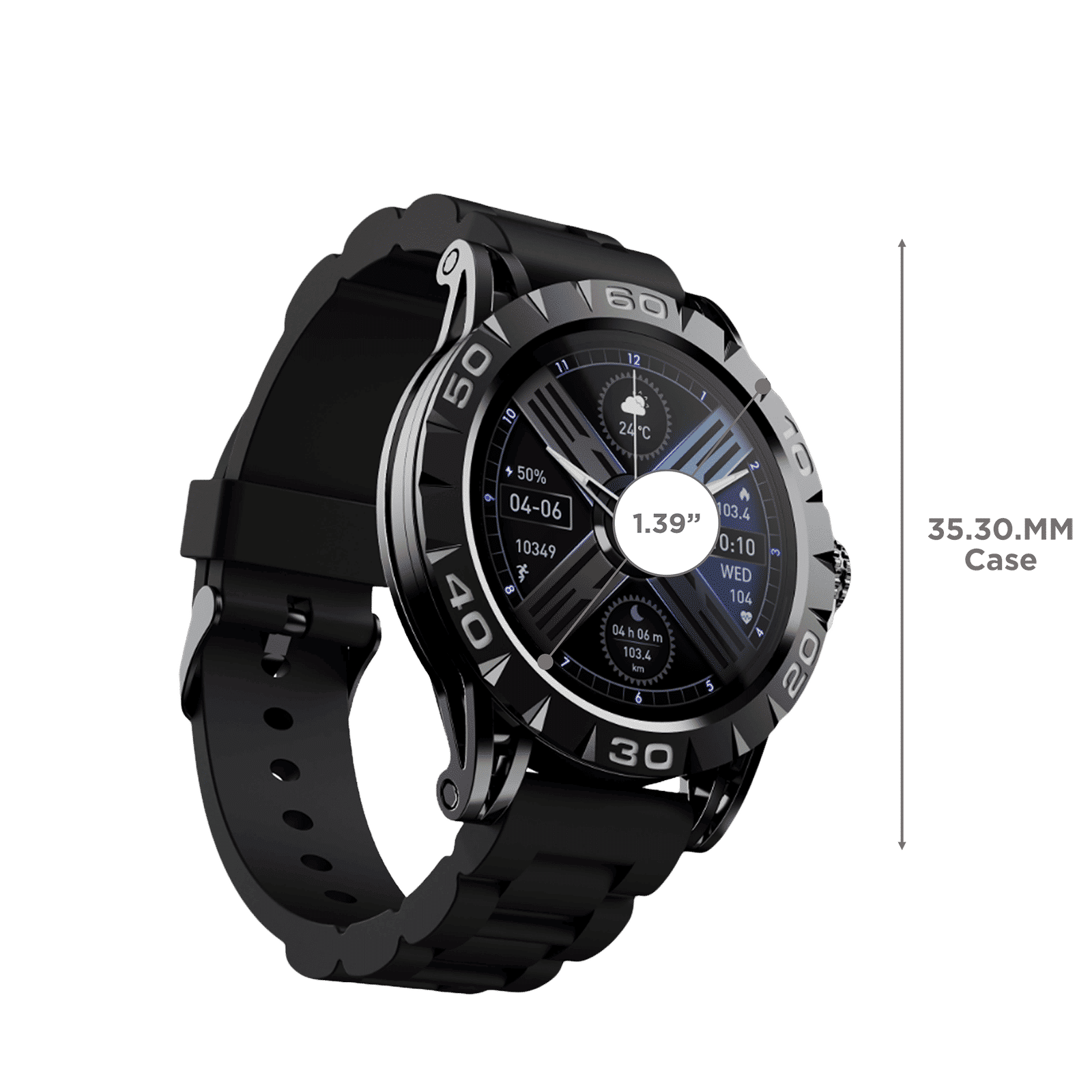 boAt Enigma Z30 Smartwatch with Bluetooth Calling (36.3mm AMOLED Display, IP67 Sweat Resistant, Zet Black Strap)_3