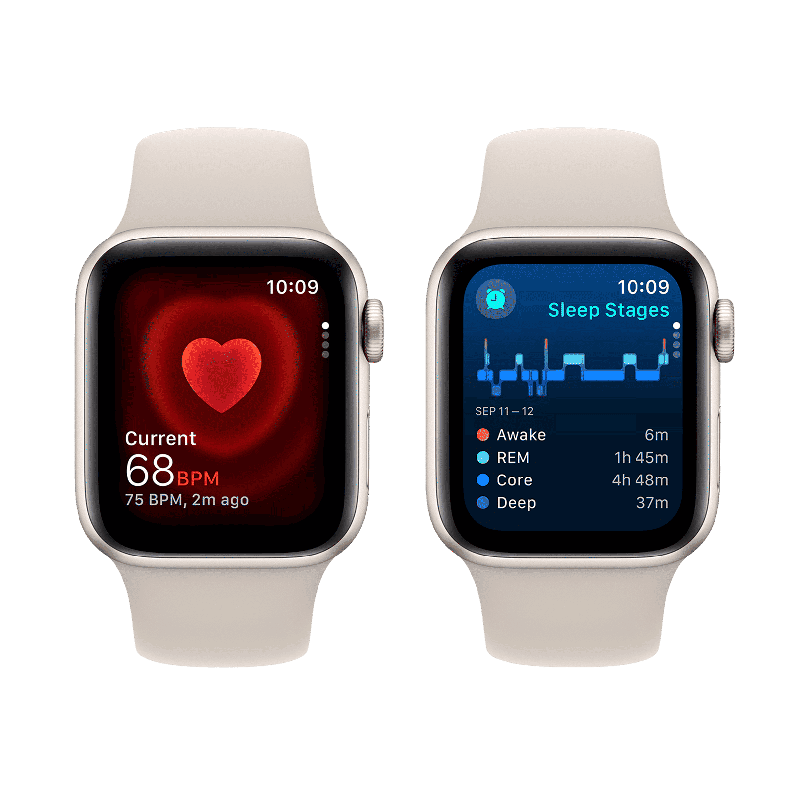 Apple Watch SE GPS with Starlight Sport Band - S/M (40mm Display, Starlight Aluminium Case)_5