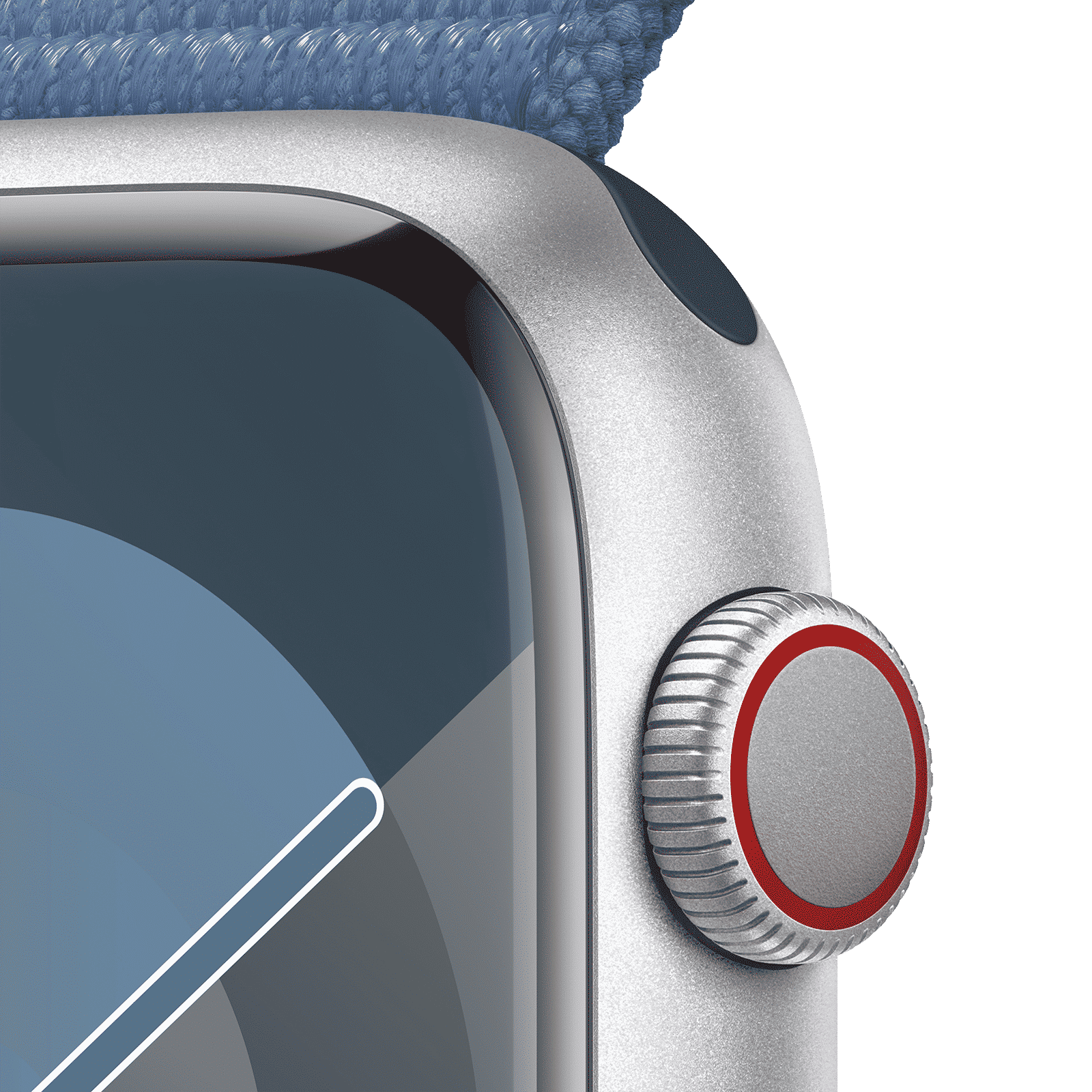 Apple Watch Series 9 GPS+Cellular with Winter Blue Sport Loop - M/L (45mm Display, Silver Aluminium Case) Apple Watch Series 9 GPS+Cellular with Winter Blue Sport Loop - M/L (45mm Display, Silver Aluminium Case)_3