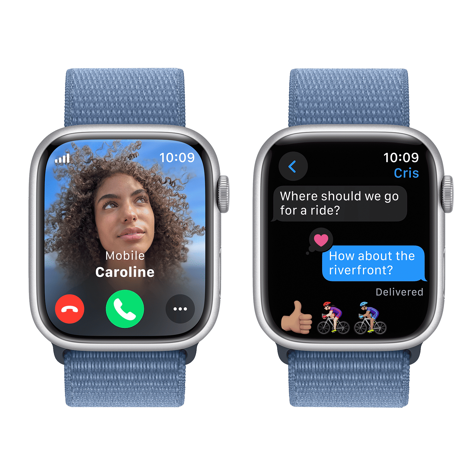 Apple Watch Series 9 GPS+Cellular with Winter Blue Sport Loop - M/L (45mm Display, Silver Aluminium Case) Apple Watch Series 9 GPS+Cellular with Winter Blue Sport Loop - M/L (45mm Display, Silver Aluminium Case)_6