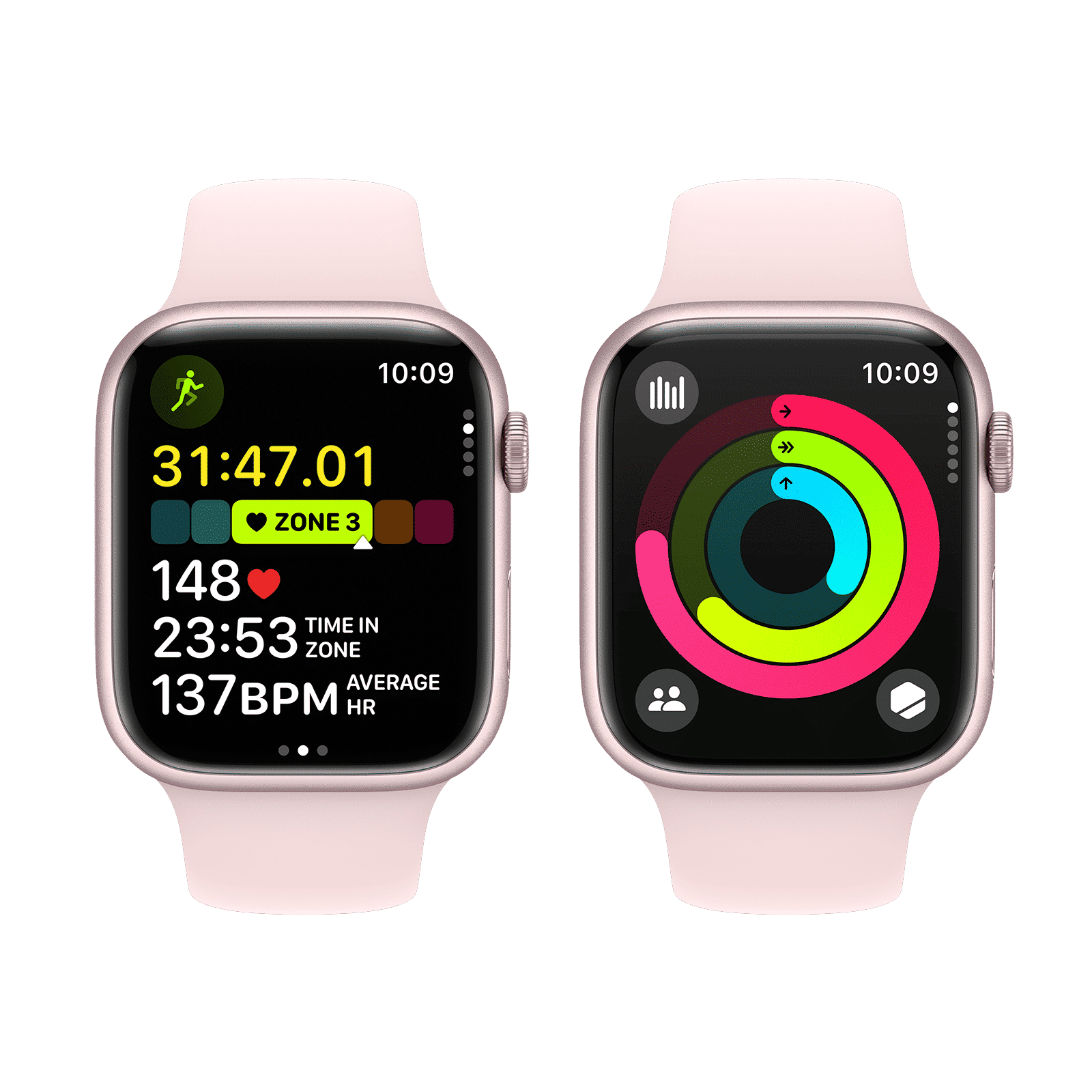 Apple Watch Series 9 GPS+Cellular with Light Pink Sport Band - S/M (45mm Display, Pink Aluminium Case) Apple Watch Series 9 GPS+Cellular with Light Pink Sport Band - S/M (45mm Display, Pink Aluminium Case)_8