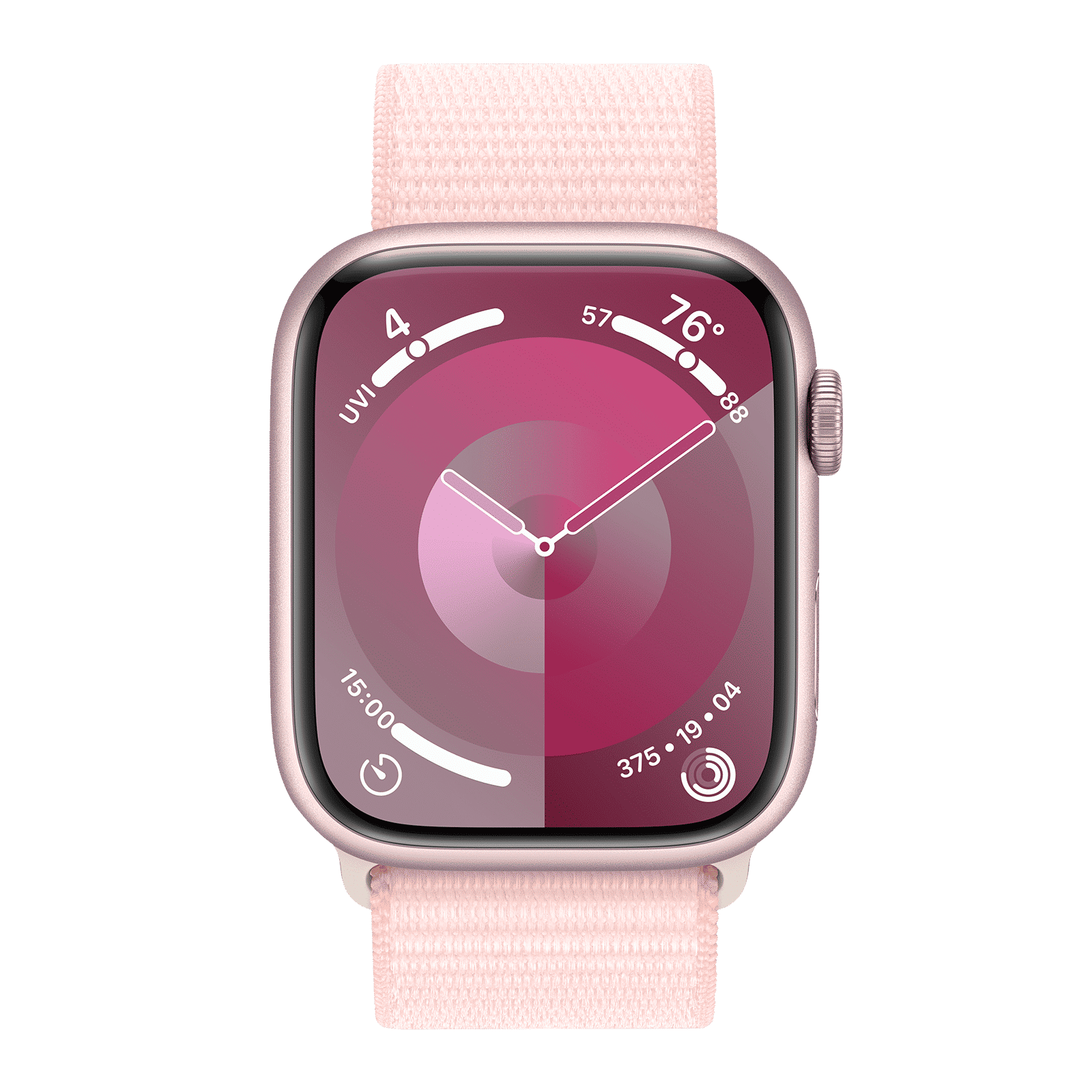 Apple Watch Series 9 GPS+Cellular with Light Pink Sport Loop - M/L(45mm Display, Pink Aluminium Case)_2