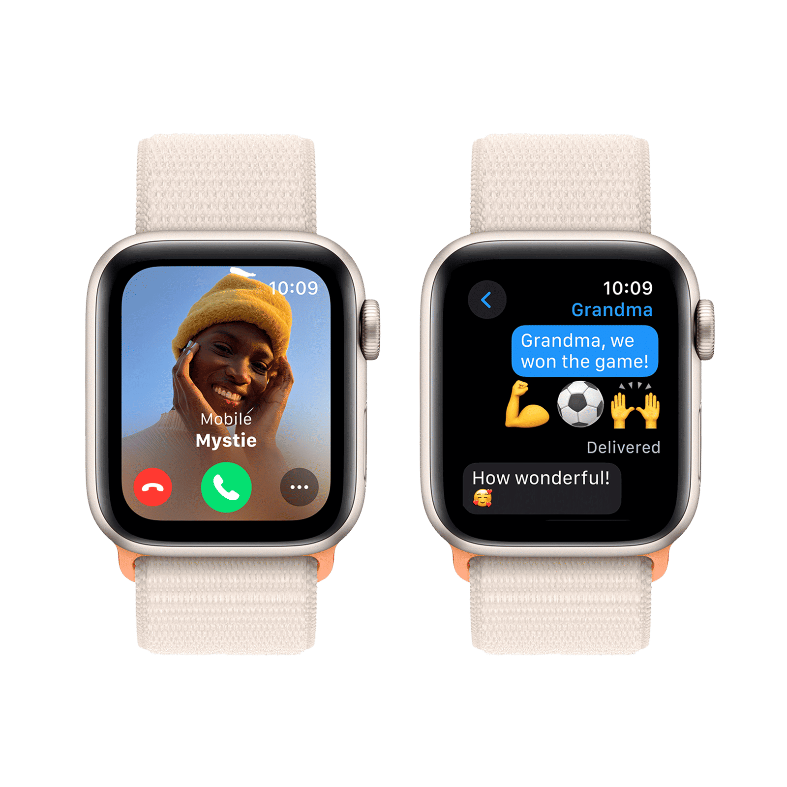 Apple Watch SE GPS with Starlight Sport Loop - S/M (40mm Display, Starlight Aluminium Case)_4