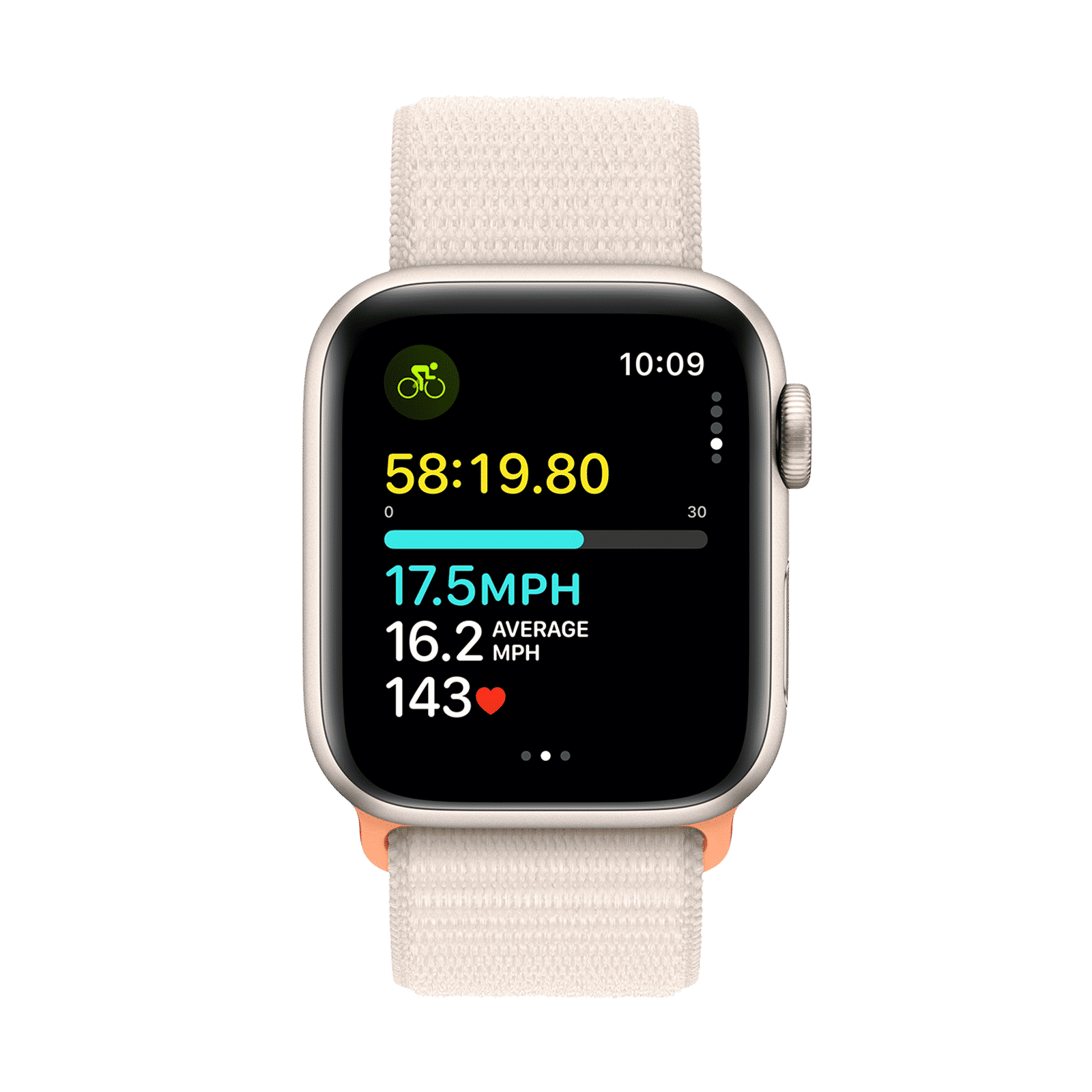Apple Watch SE GPS with Starlight Sport Loop - S/M (40mm Display, Starlight Aluminium Case)_6