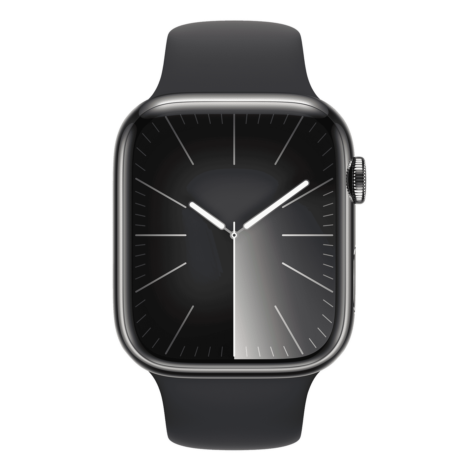 Apple Watch Series 9 GPS+Cellular with Midnight Sport Band - M/L (45mm Display, Graphite Stainless Steel Case)_2