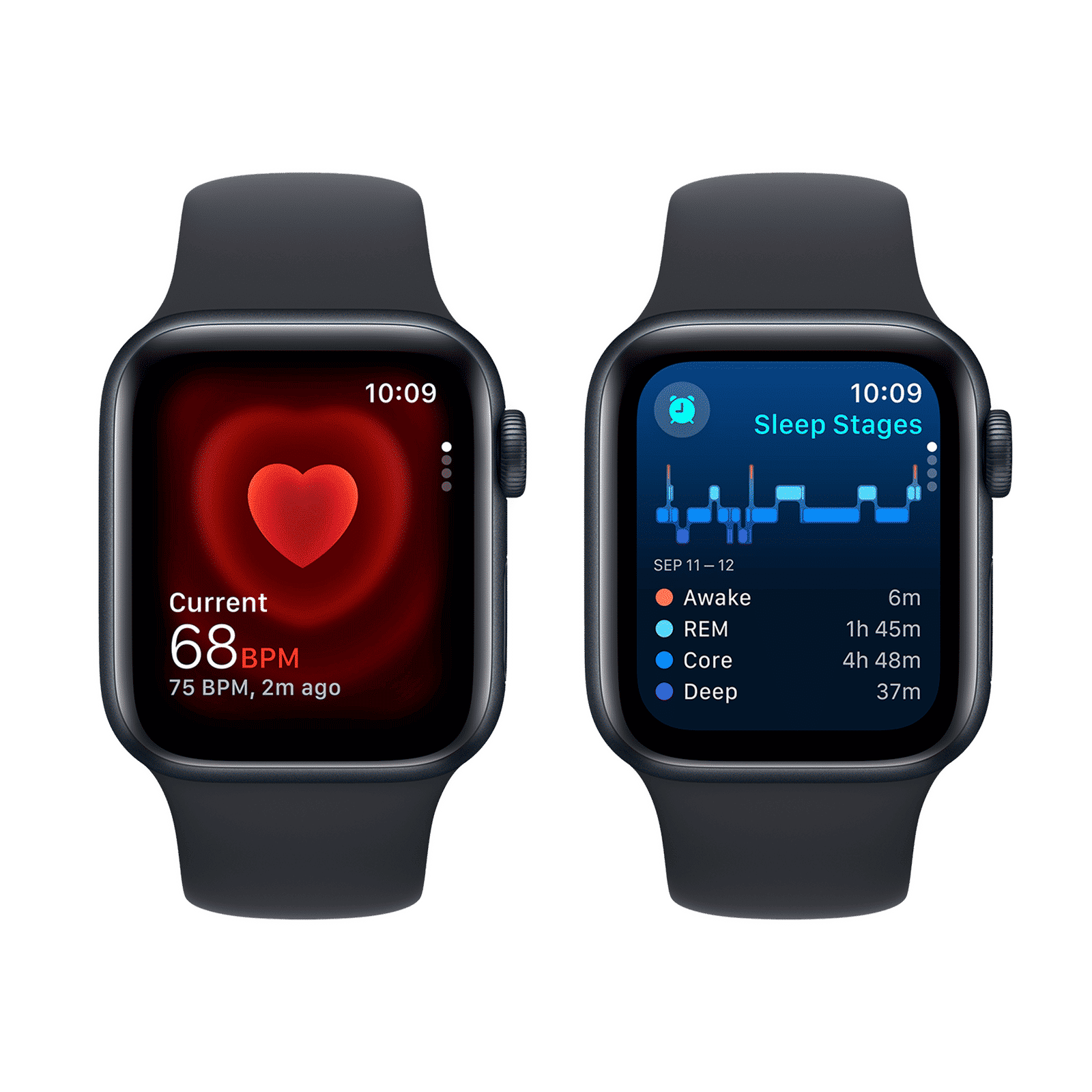 Apple Watch SE GPS with Midnight Sport Band - S/M (40mm Display, Midnight Aluminium Case)_5