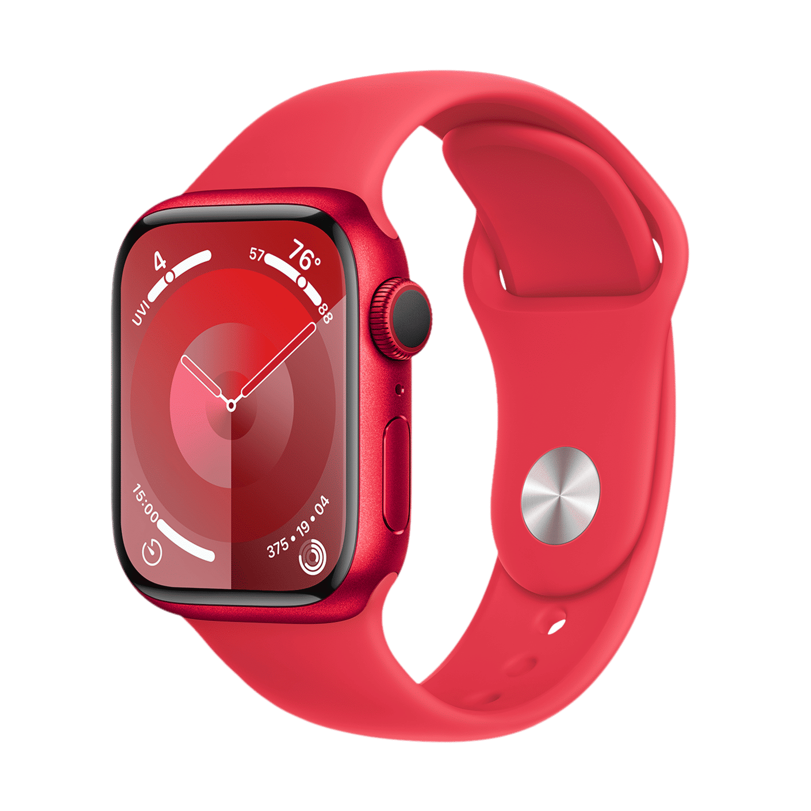 Apple Watch Series 9 GPS with Red Sport Band - S/M 41mm Display, Red Aluminium Case) Apple Watch Series 9 GPS with Red Sport Band - S/M 41mm Display, Red Aluminium Case)_1