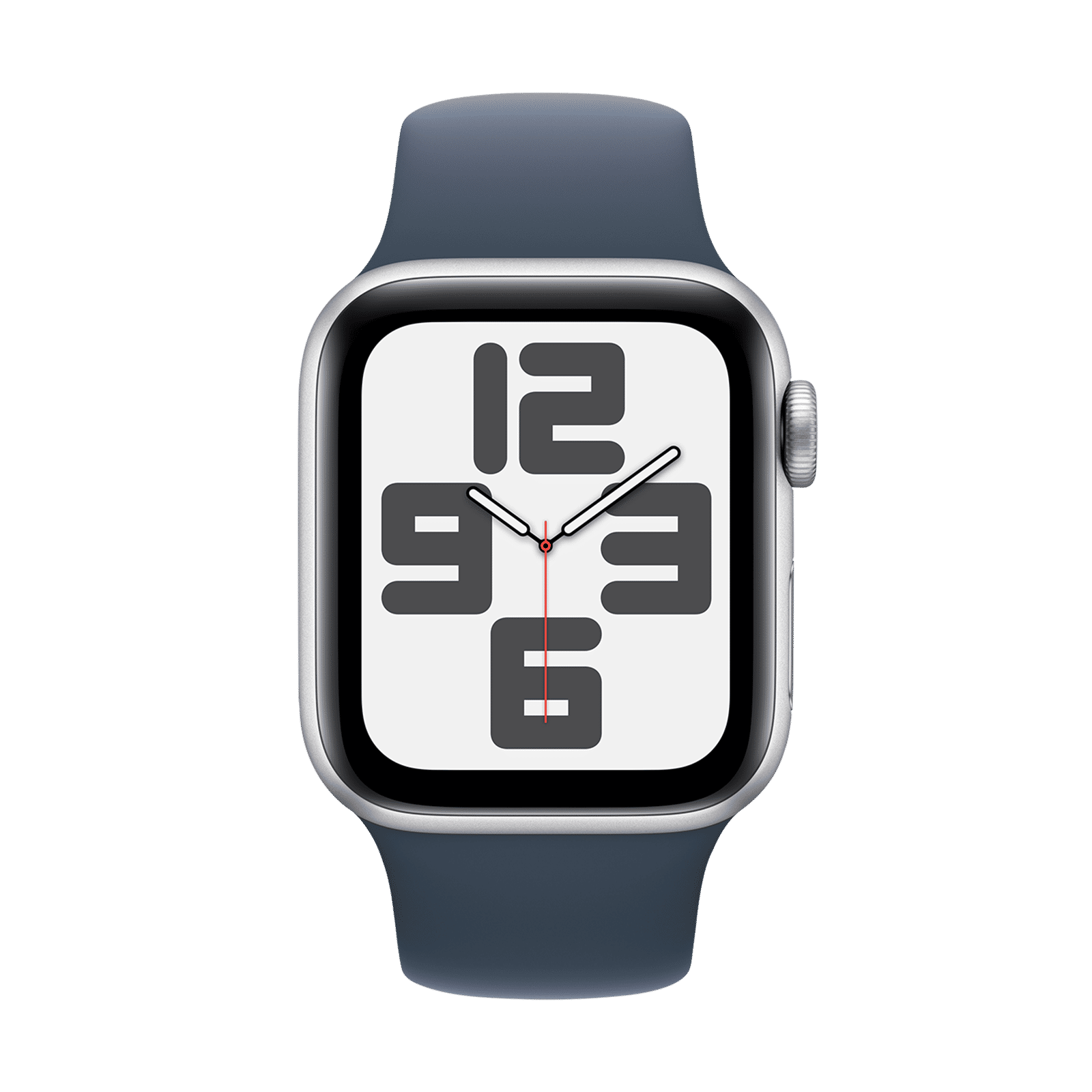 Apple Watch SE GPS with Storm Blue Sport Band - M/L (40mm Display, Silver Aluminium Case)_2