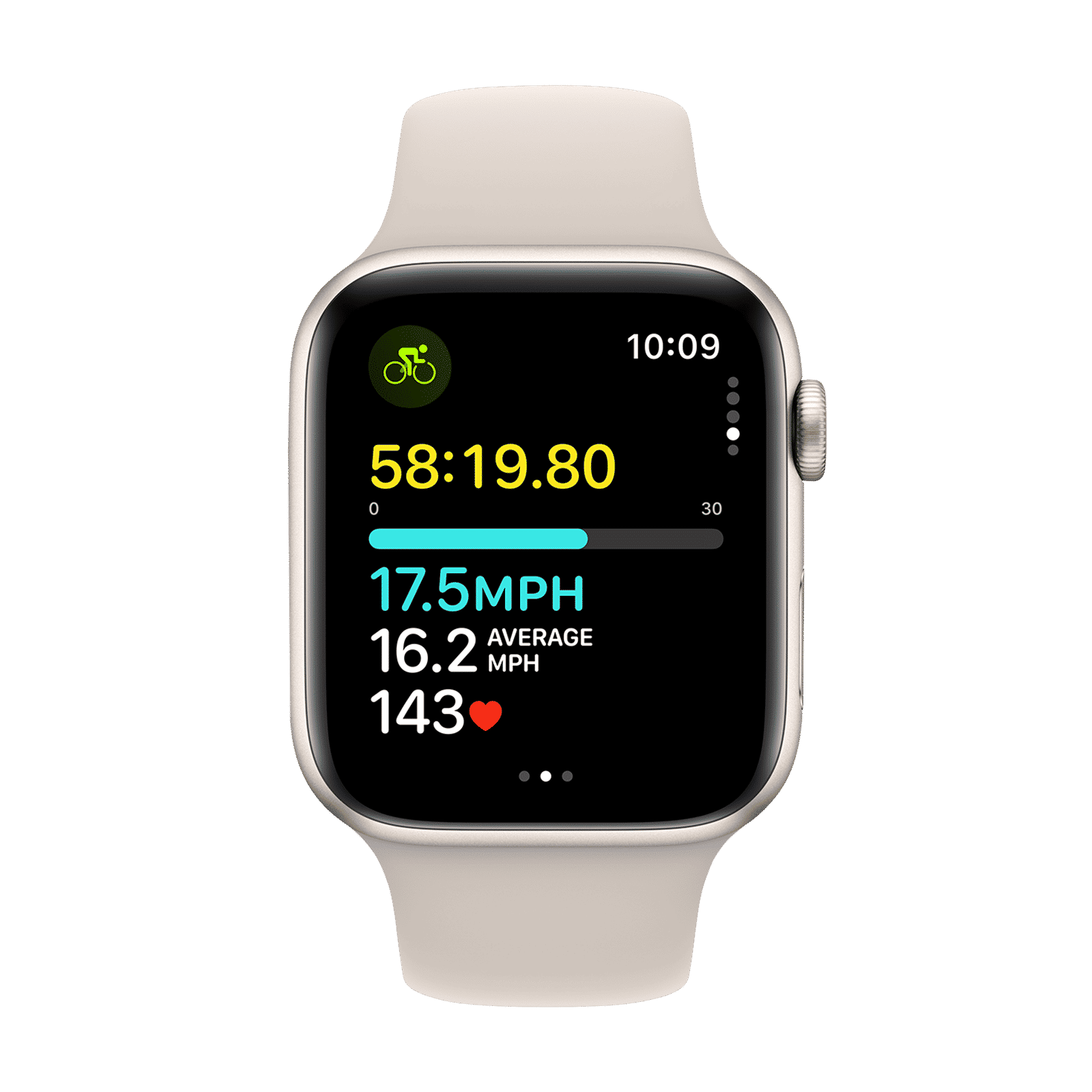 Apple Watch SE GPS with Starlight Sport Band - S/M (44mm Display, Starlight Aluminium Case) Apple Watch SE GPS with Starlight Sport Band - S/M (44mm Display, Starlight Aluminium Case)_6
