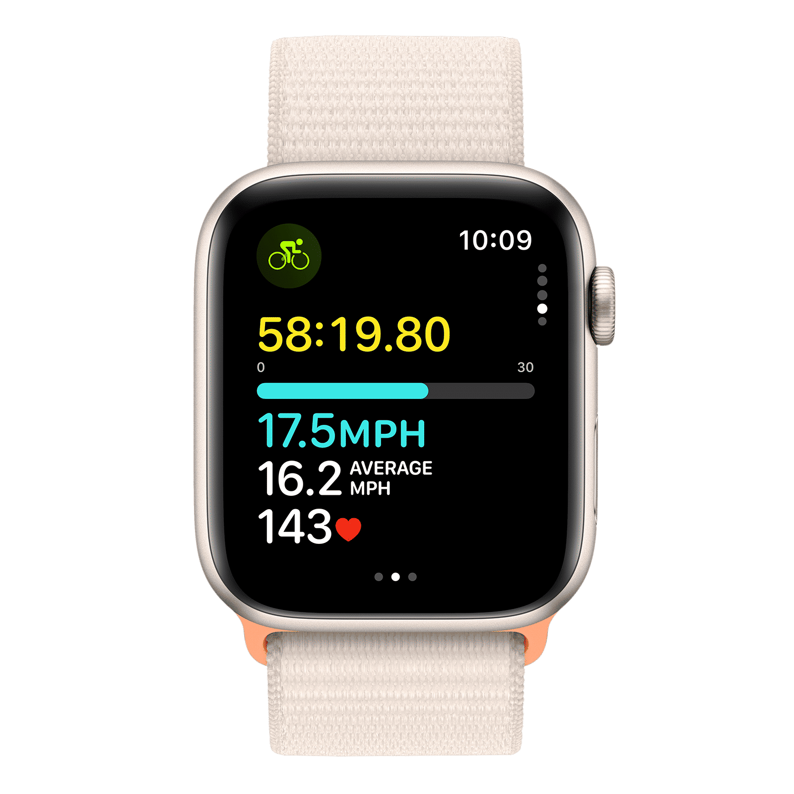 Apple Watch SE GPS with Starlight Sport Loop - M/L (44mm Display, Starlight Aluminium Case)_6