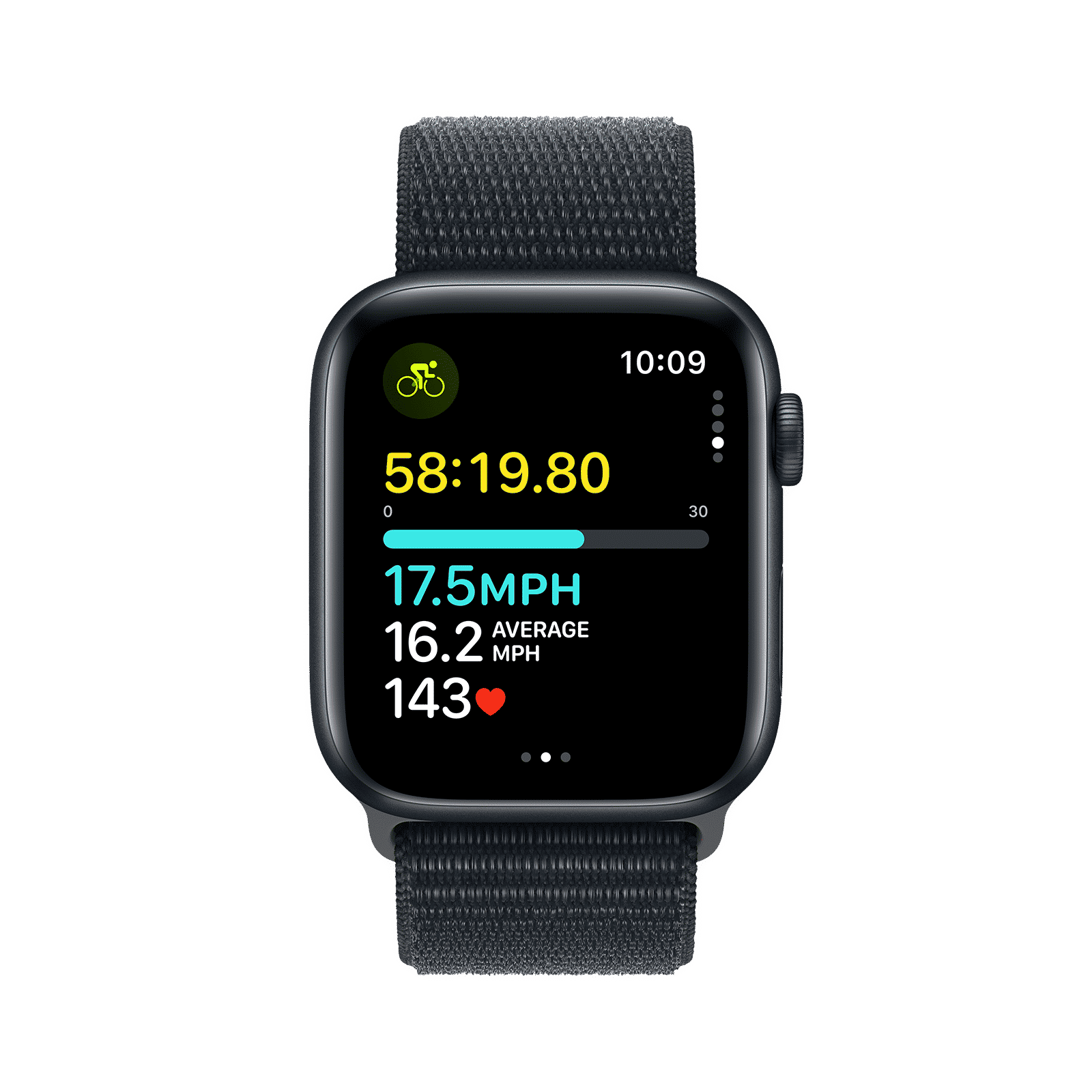 Apple Watch SE GPS with Midnight Sport Loop - M/L (44mm Display, Midnight Aluminium Case)_6