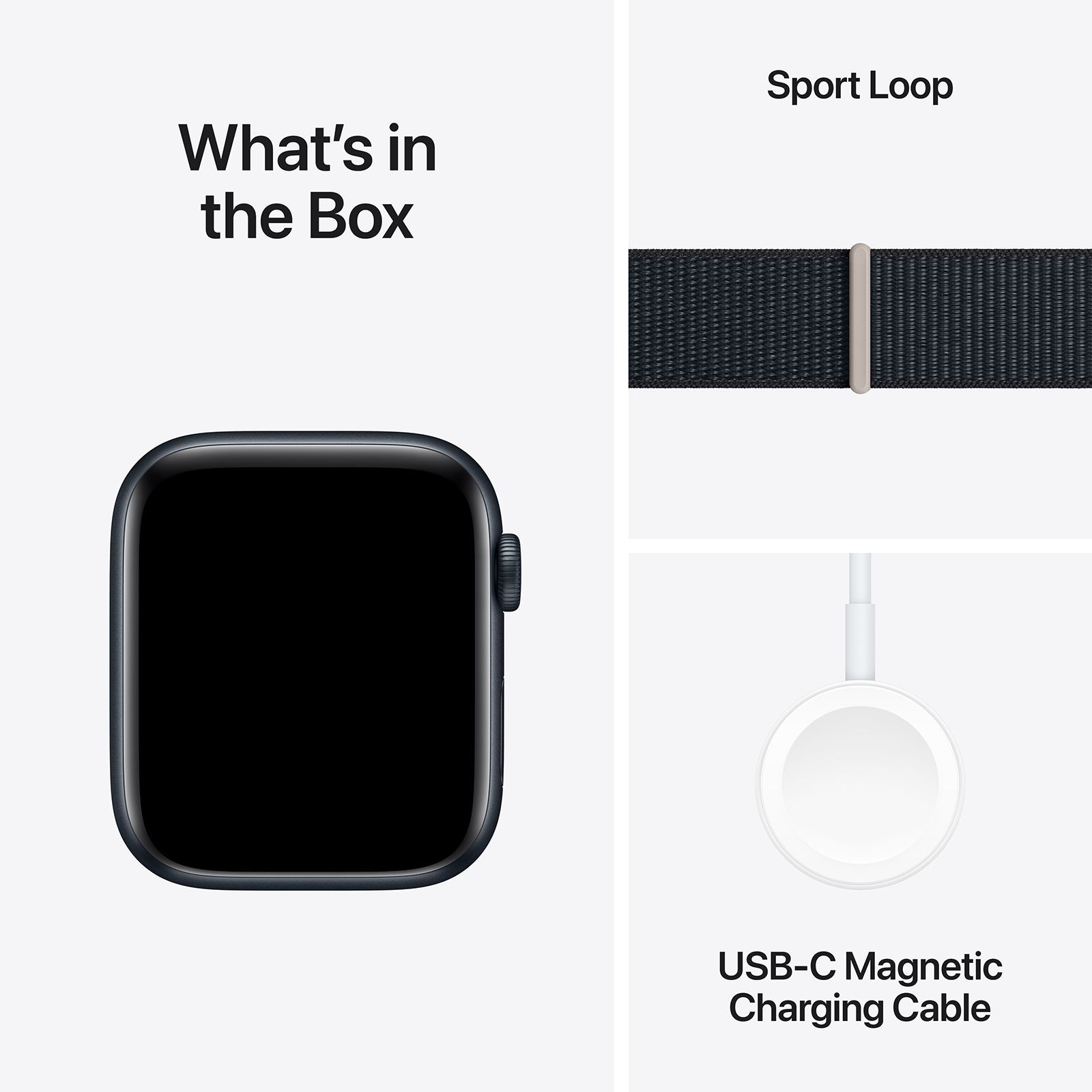 Apple Watch SE GPS with Midnight Sport Loop - M/L (44mm Display, Midnight Aluminium Case)_8