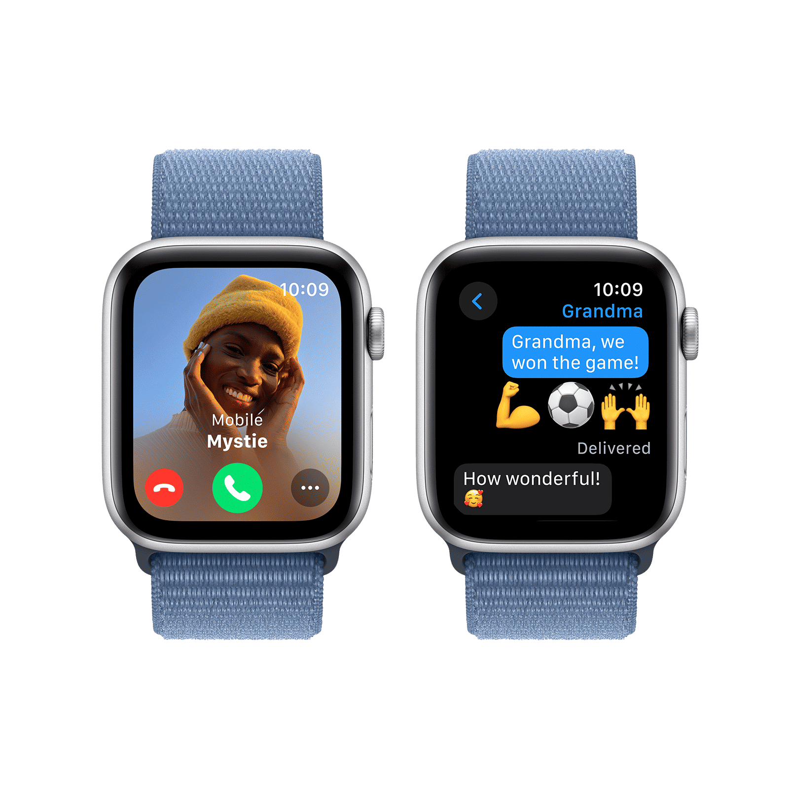 Apple Watch SE GPS with Winter Blue Sport Loop - M/L (44mm Display, Silver Aluminium Case) Apple Watch SE GPS with Winter Blue Sport Loop - M/L (44mm Display, Silver Aluminium Case)_4