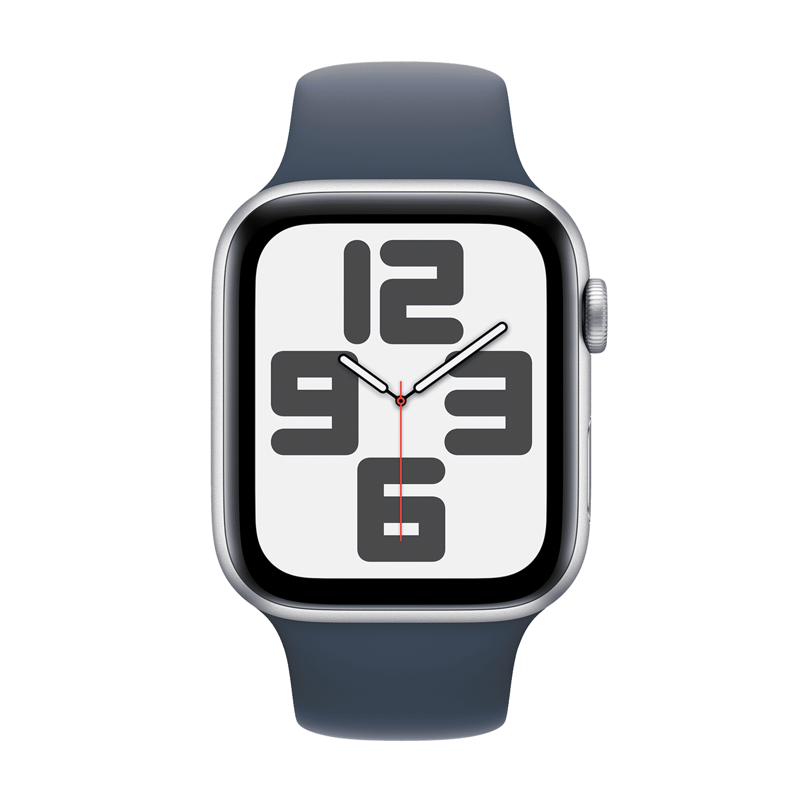Apple Watch SE GPS with Storm Blue Sport Band - M/L (44mm Display, Silver Aluminium Case)_2