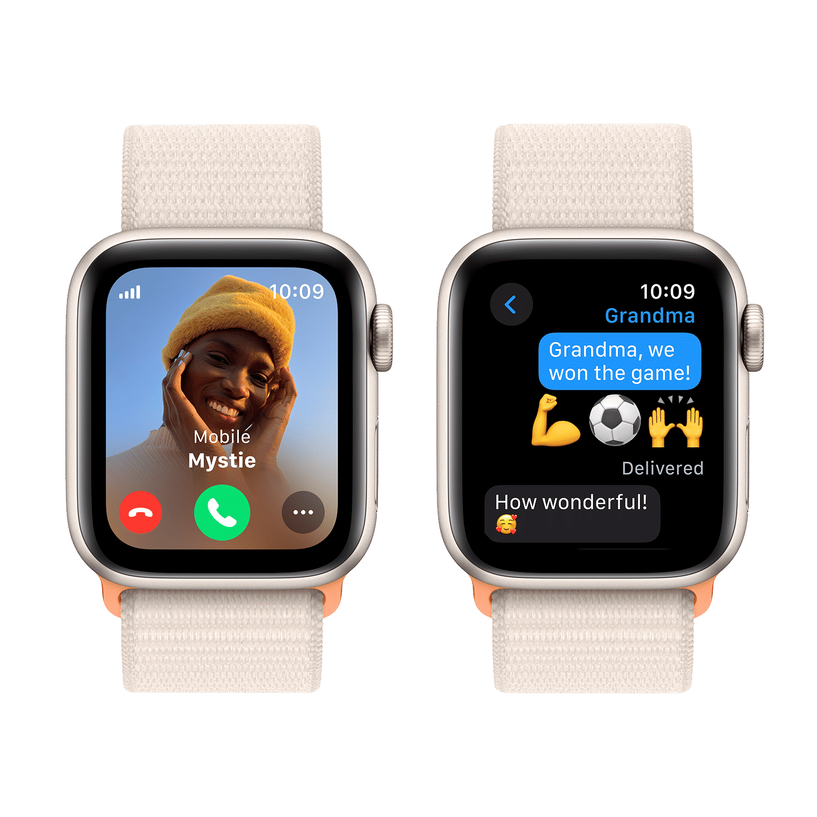 Apple Watch SE GPS+Cellular with Starlight Sport Loop - S/M (40mm Display, Starlight Aluminium Case)_4