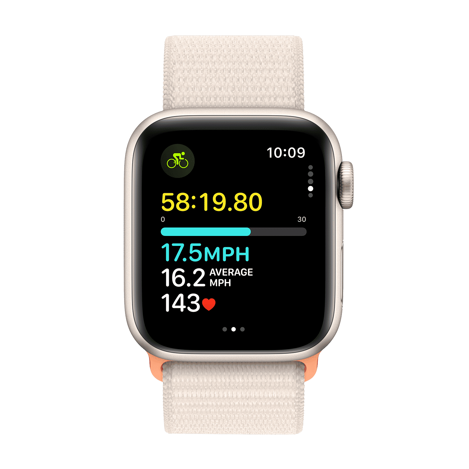 Apple Watch SE GPS+Cellular with Starlight Sport Loop - S/M (40mm Display, Starlight Aluminium Case)_6