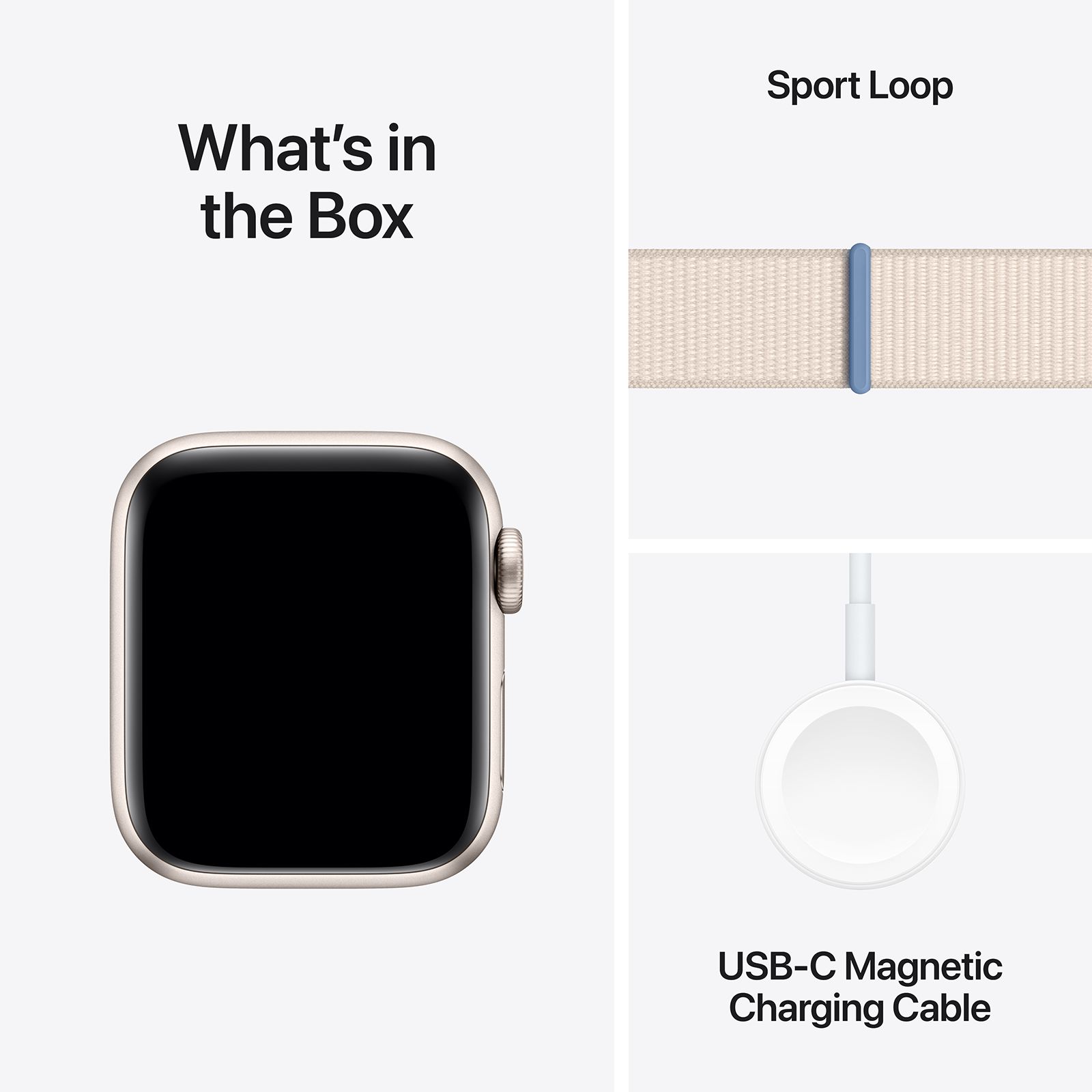 Apple Watch SE GPS+Cellular with Starlight Sport Loop - S/M (40mm Display, Starlight Aluminium Case)_8