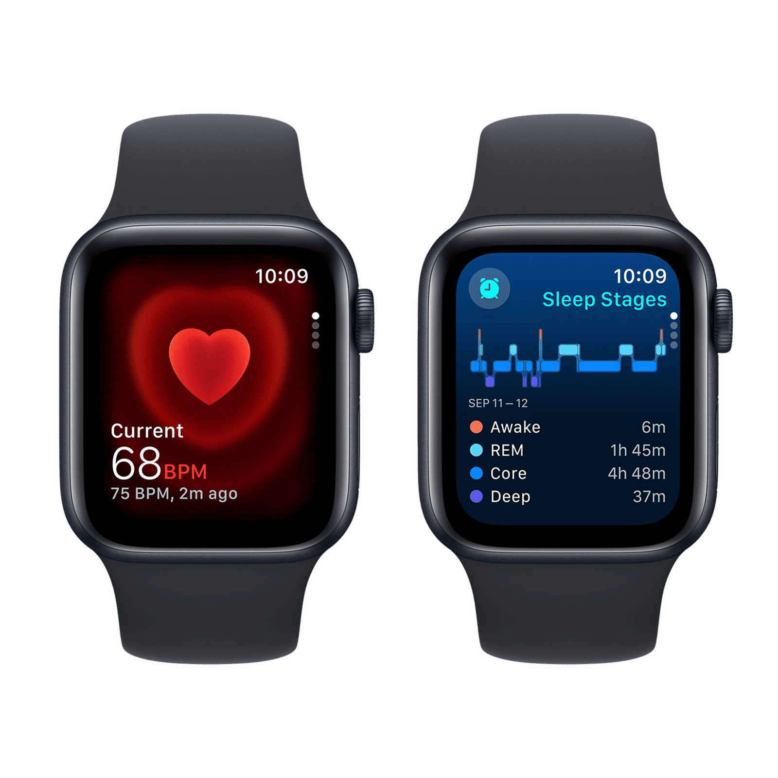 Apple Watch SE GPS+Cellular with Midnight Sport Band - M/L (40mm Display, Midnight Aluminium Case)_5