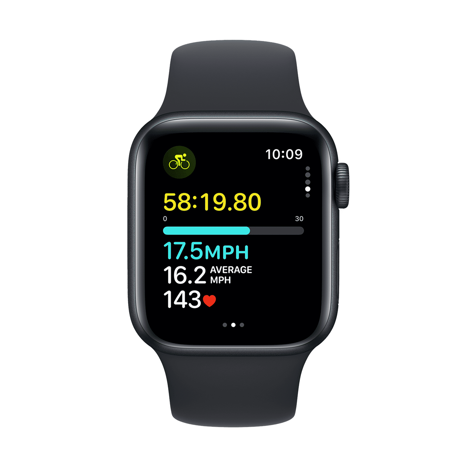 Apple Watch SE GPS+Cellular with Midnight Sport Band - M/L (40mm Display, Midnight Aluminium Case)_6