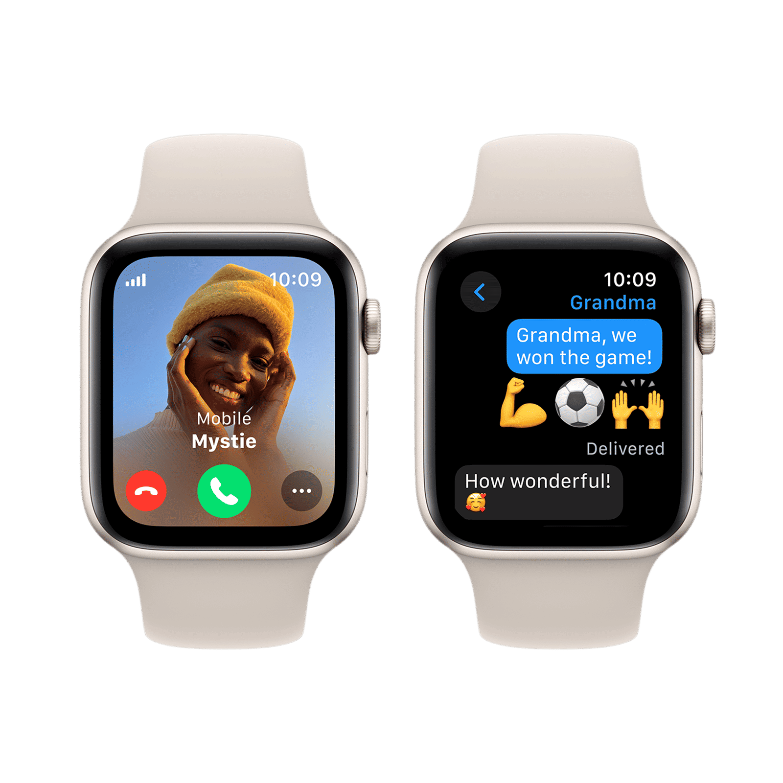 Apple Watch SE GPS+Cellular with Starlight Sport Band - S/M (44mm Display, Starlight Aluminium Case)_4