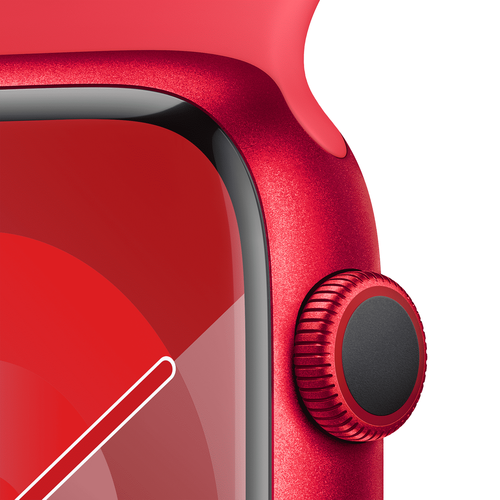 Apple Watch Series 9 GPS+Cellular with Red Sport Band - M/L (45mm Display, Red Aluminium Case)_3