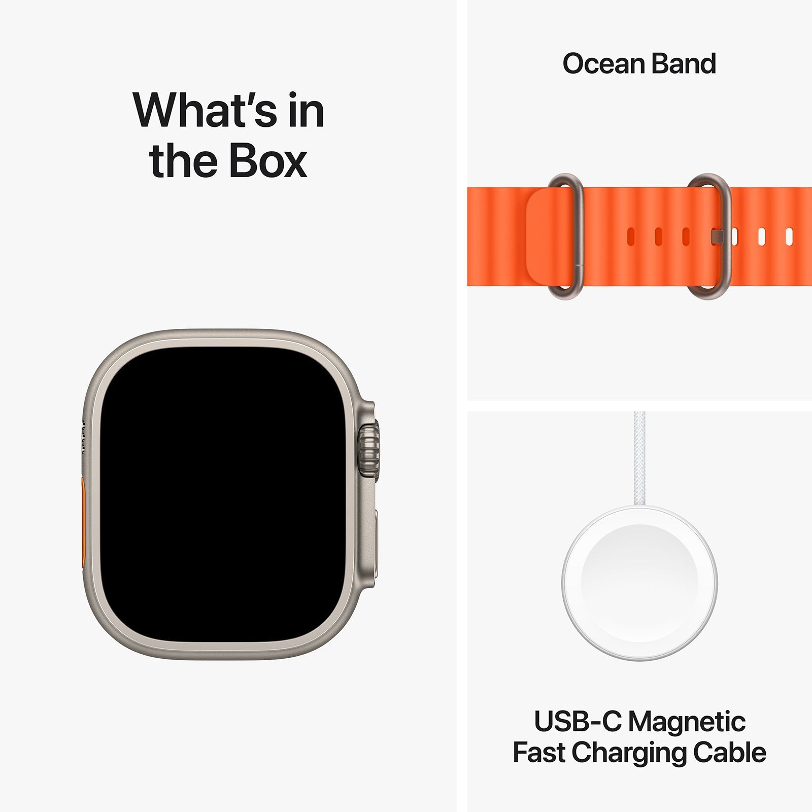 Apple Watch Ultra 2 GPS+Cellular with Orange Ocean Band - M/L (49mm Display, Titanium Case)_9
