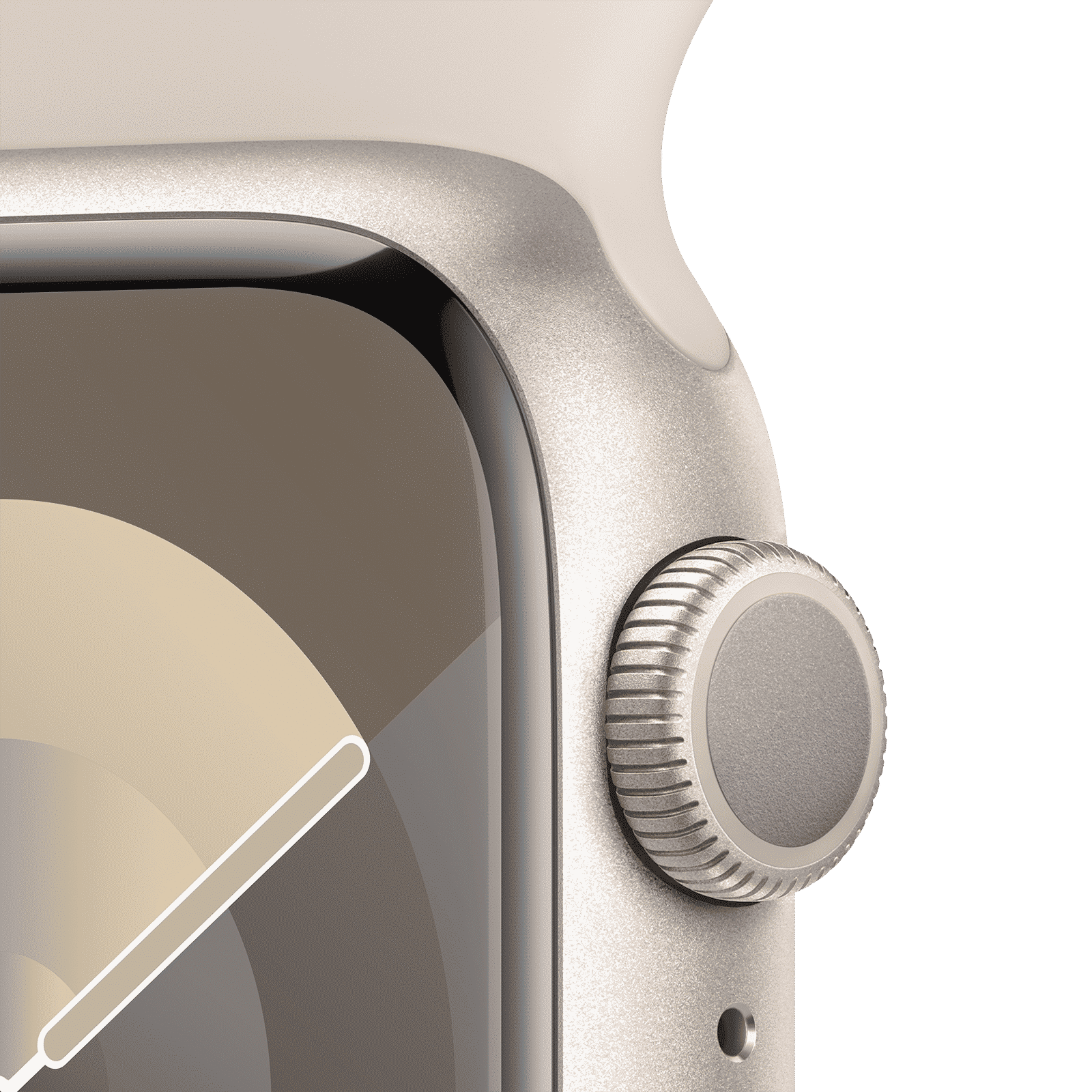 Apple Watch Series 9 GPS with Starlight Sport Band - S/M (41mm Display, Starlight Aluminium Case)_3