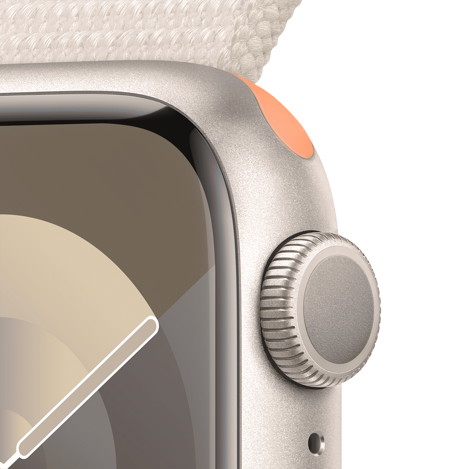 Apple Watch Series 9 GPS with Starlight Sport Loop - S/M (41mm Display, Starlight Aluminium Case)_3