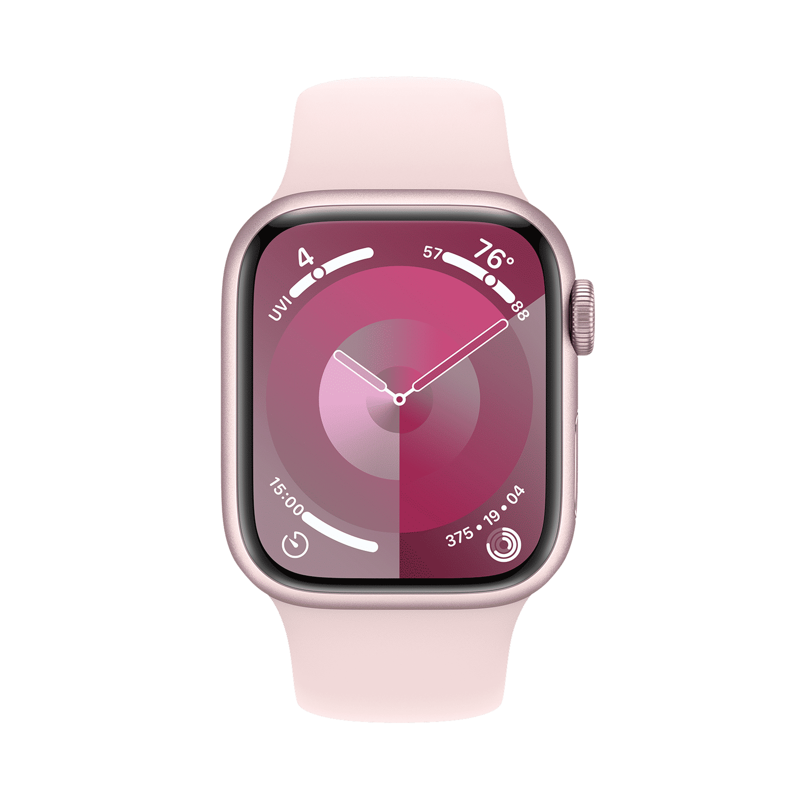 Apple Watch Series 9 GPS with Light Pink Sport Band - S/M (41mm Display, Pink Aluminium Case)_2