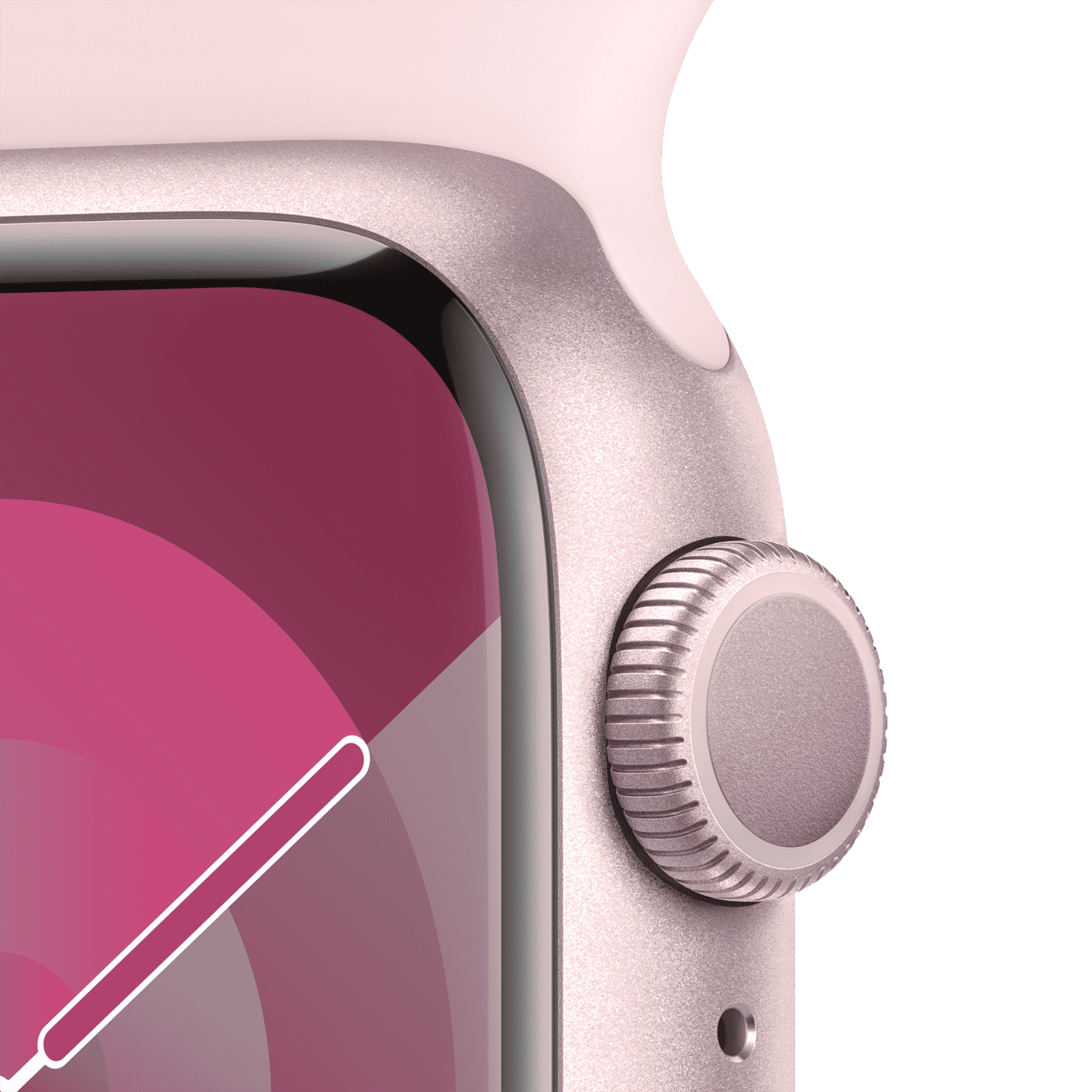 Apple Watch Series 9 GPS with Light Pink Sport Band - M/L (41mm Display, Pink Aluminium Case)_3
