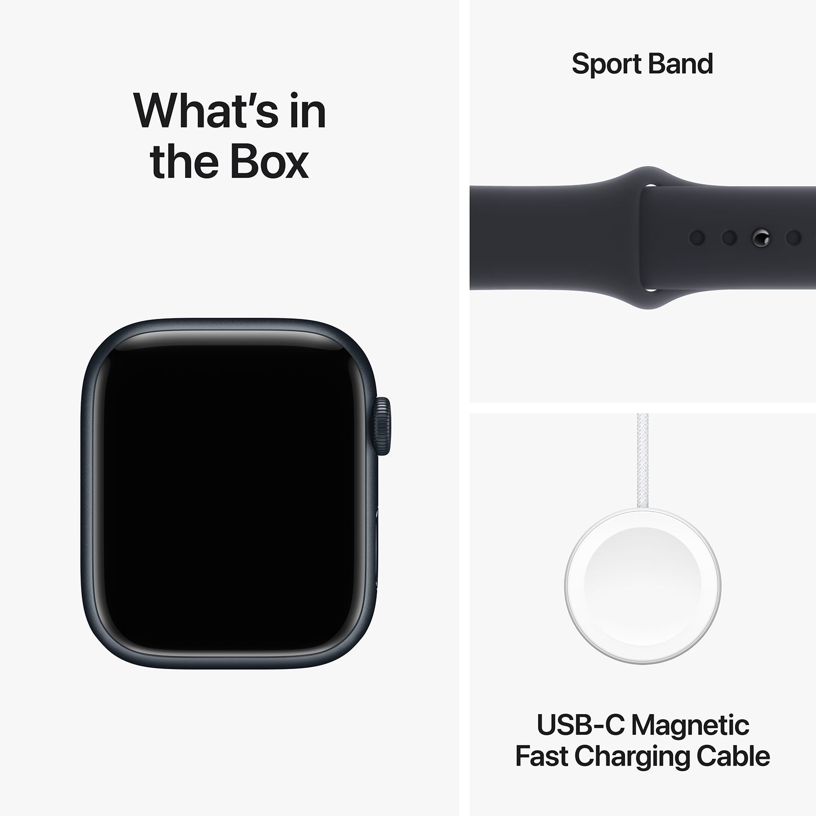 Apple Watch Series 9 GPS with Midnight Sport Band - M/L (45mm Display, Midnight Aluminium Case) Apple Watch Series 9 GPS with Midnight Sport Band - M/L (45mm Display, Midnight Aluminium Case)_10